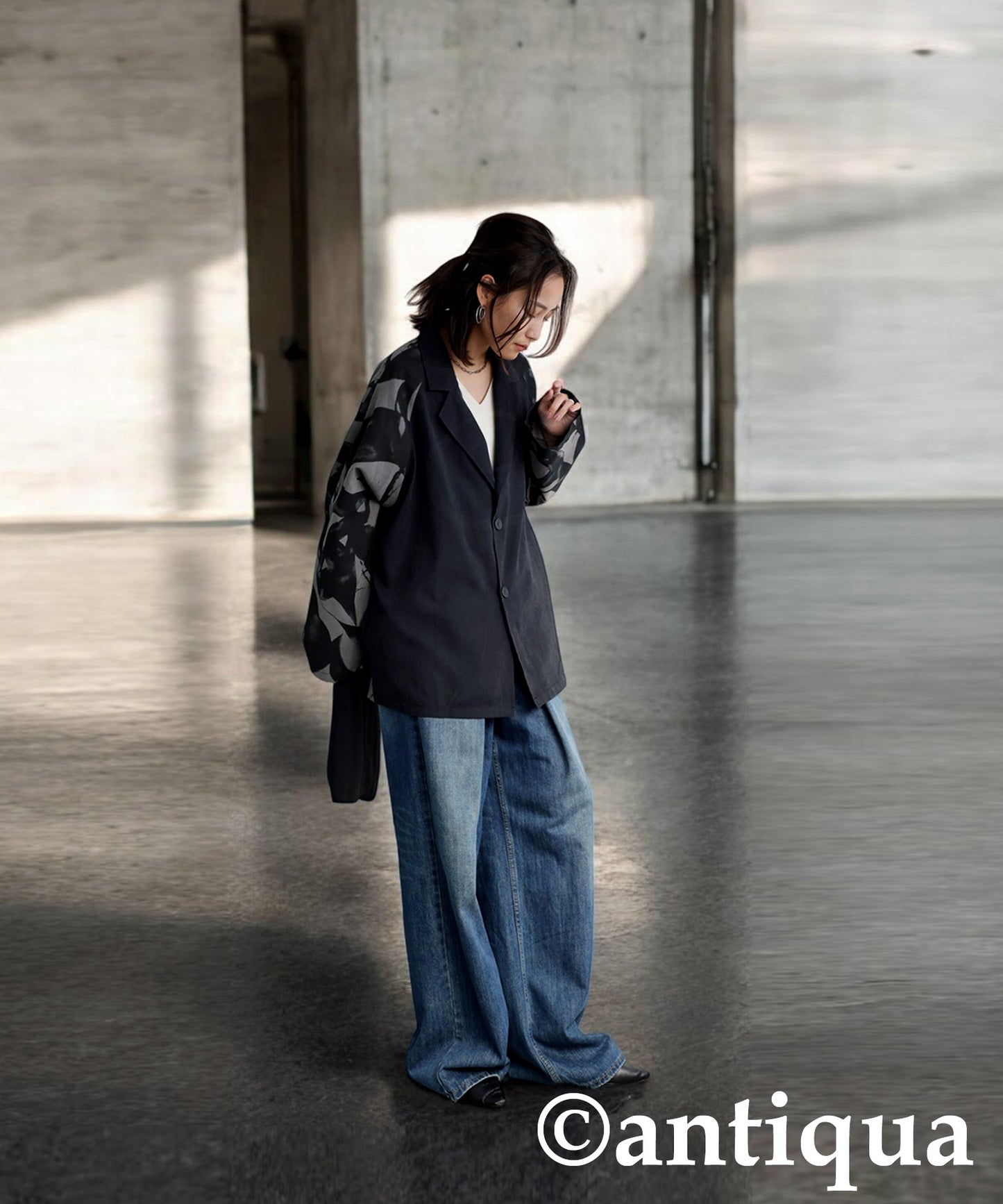 Pattern Switching Jacket Ladies