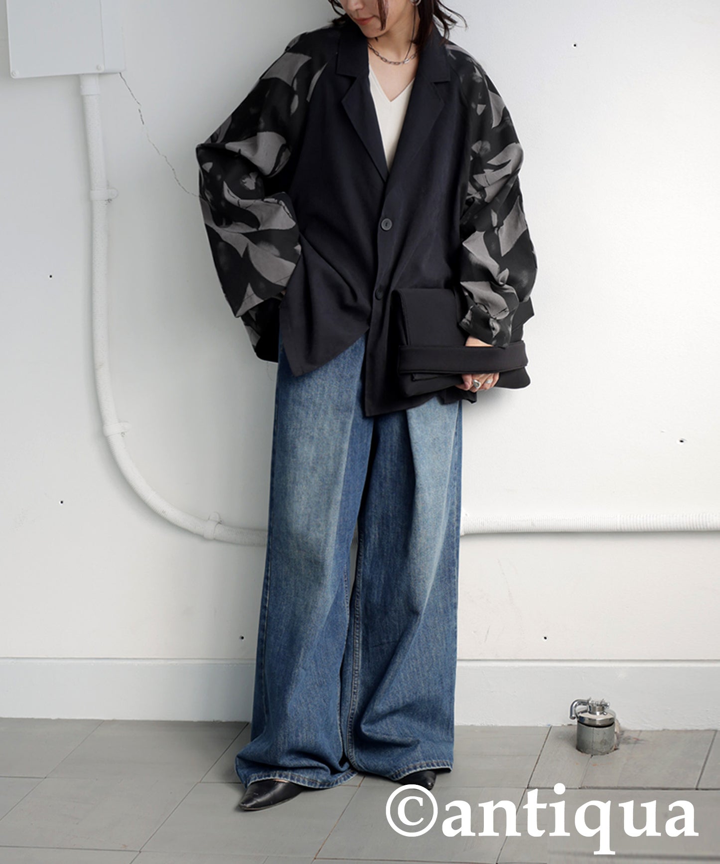 Pattern Switching Jacket Ladies
