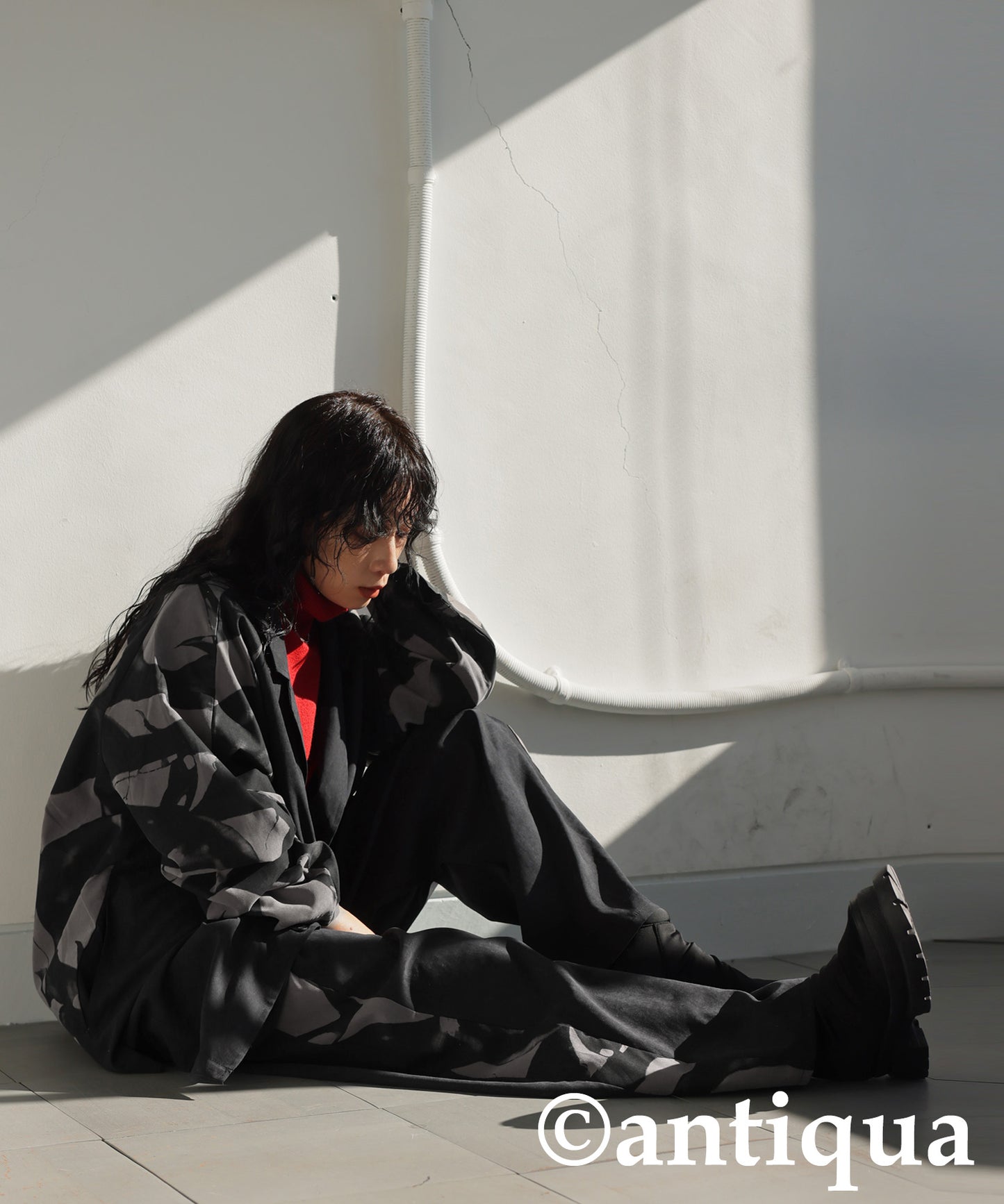 Pattern Switching Jacket Ladies