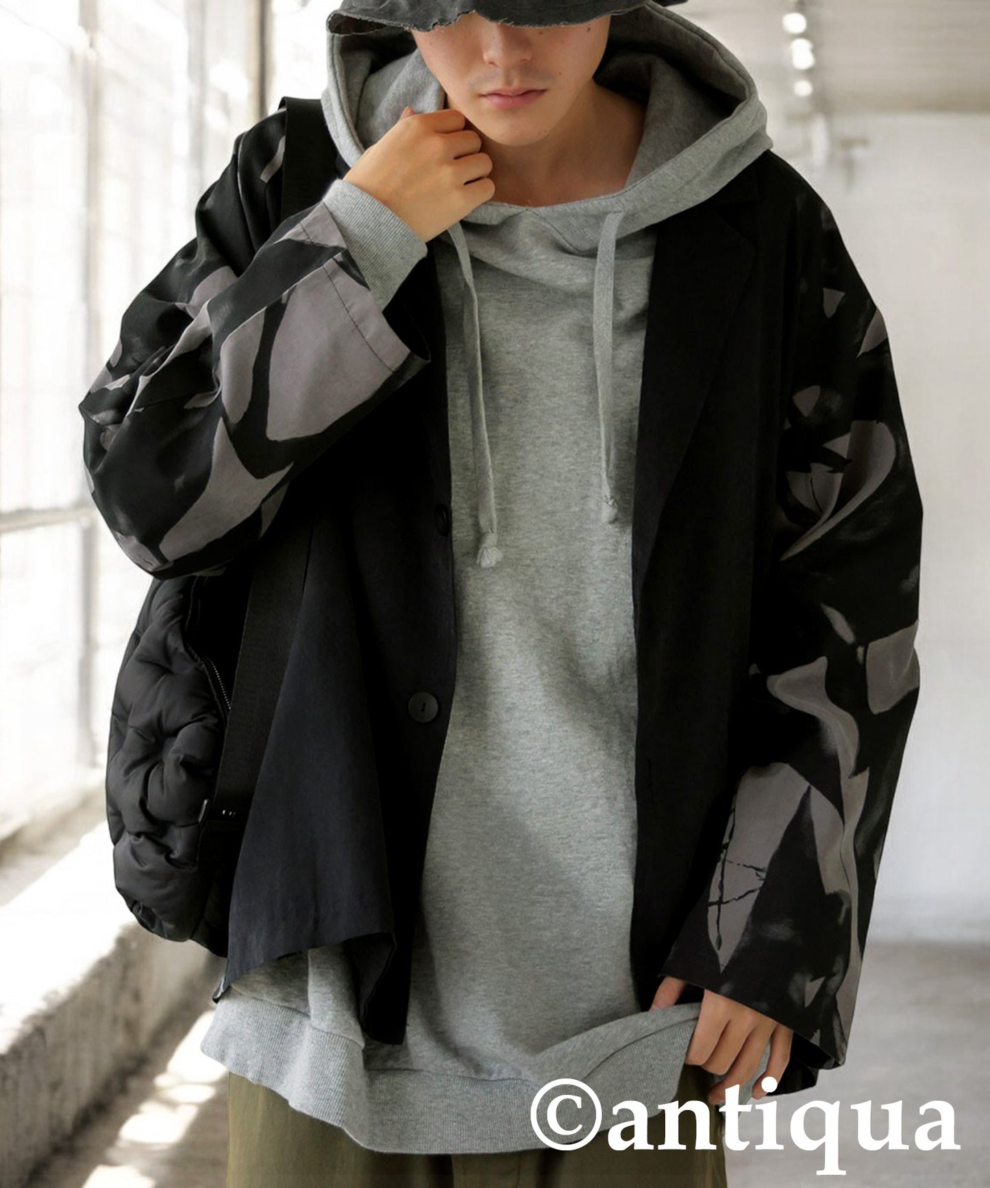 Pattern Switching Jacket Men's