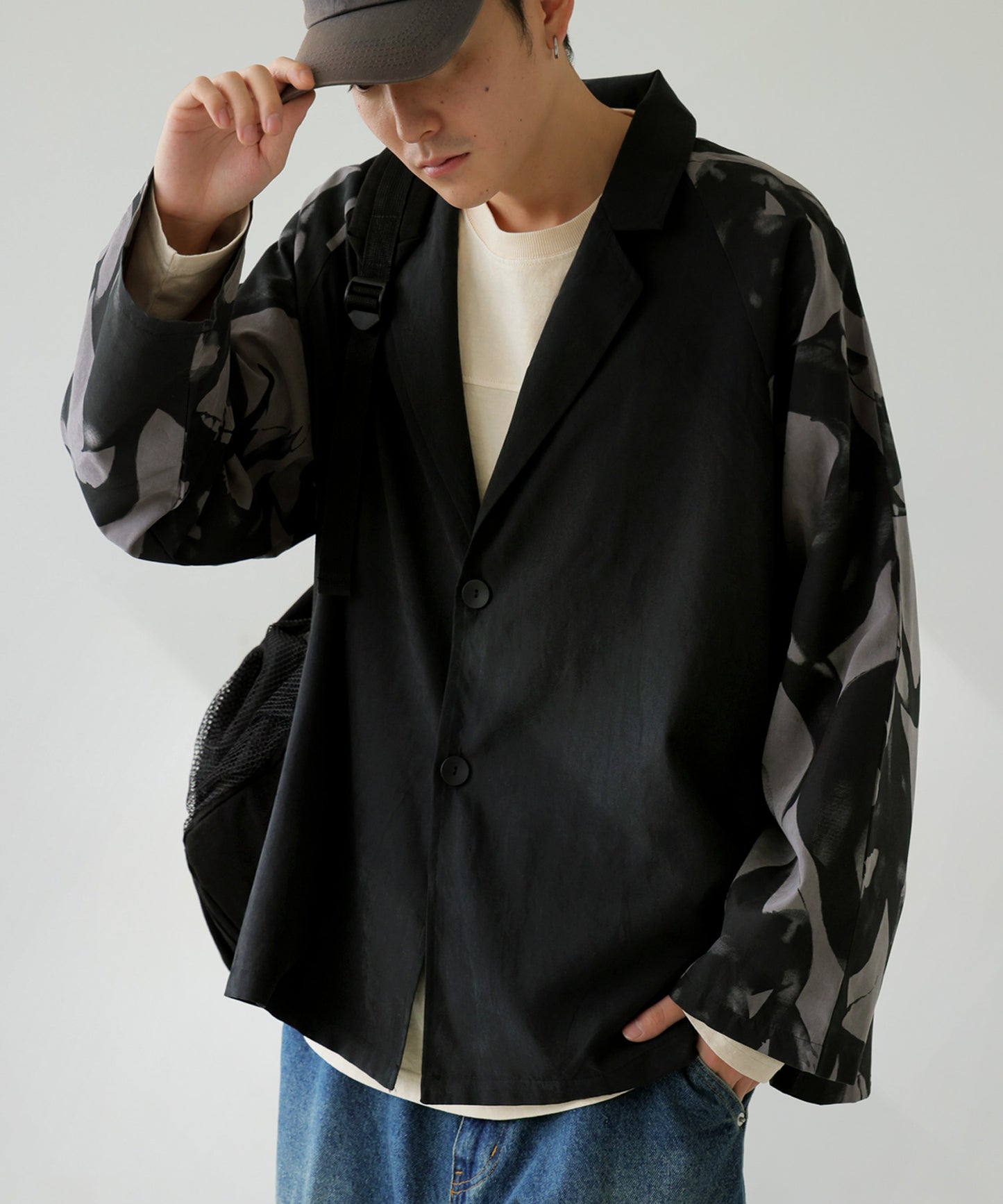 Pattern Switching Jacket Men's