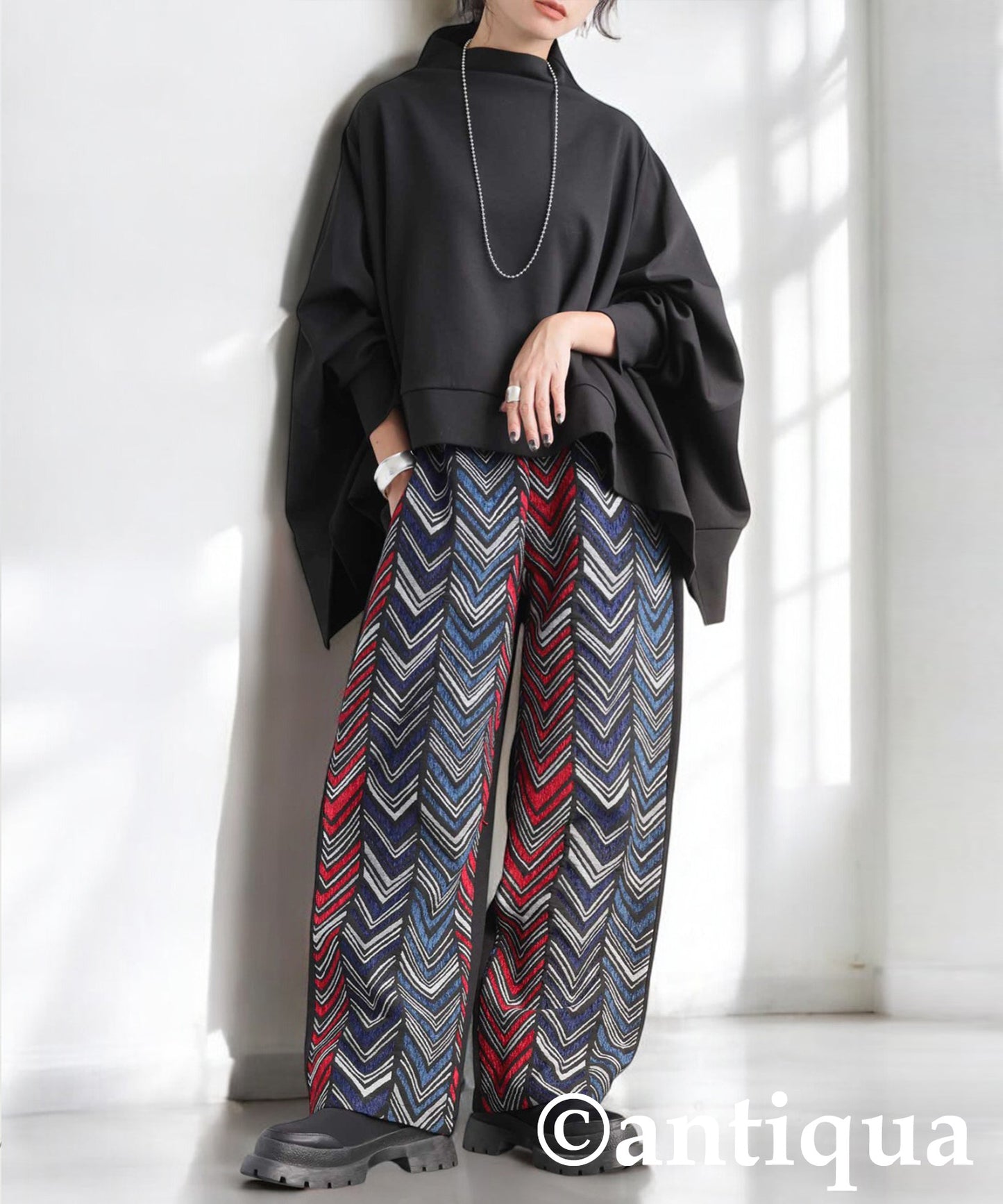 Herringbone Pattern Pants Ladies