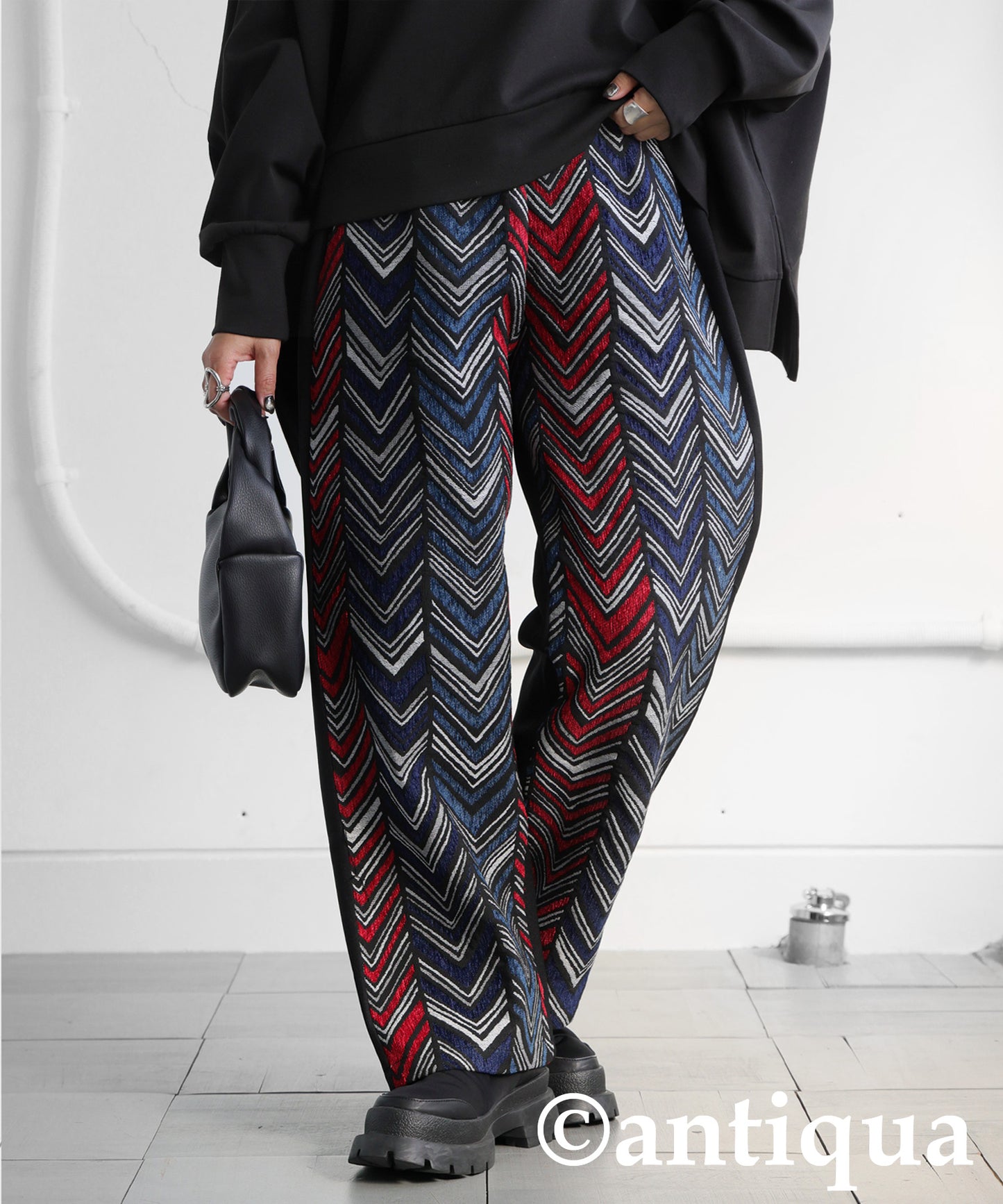 Herringbone Pattern Pants Ladies