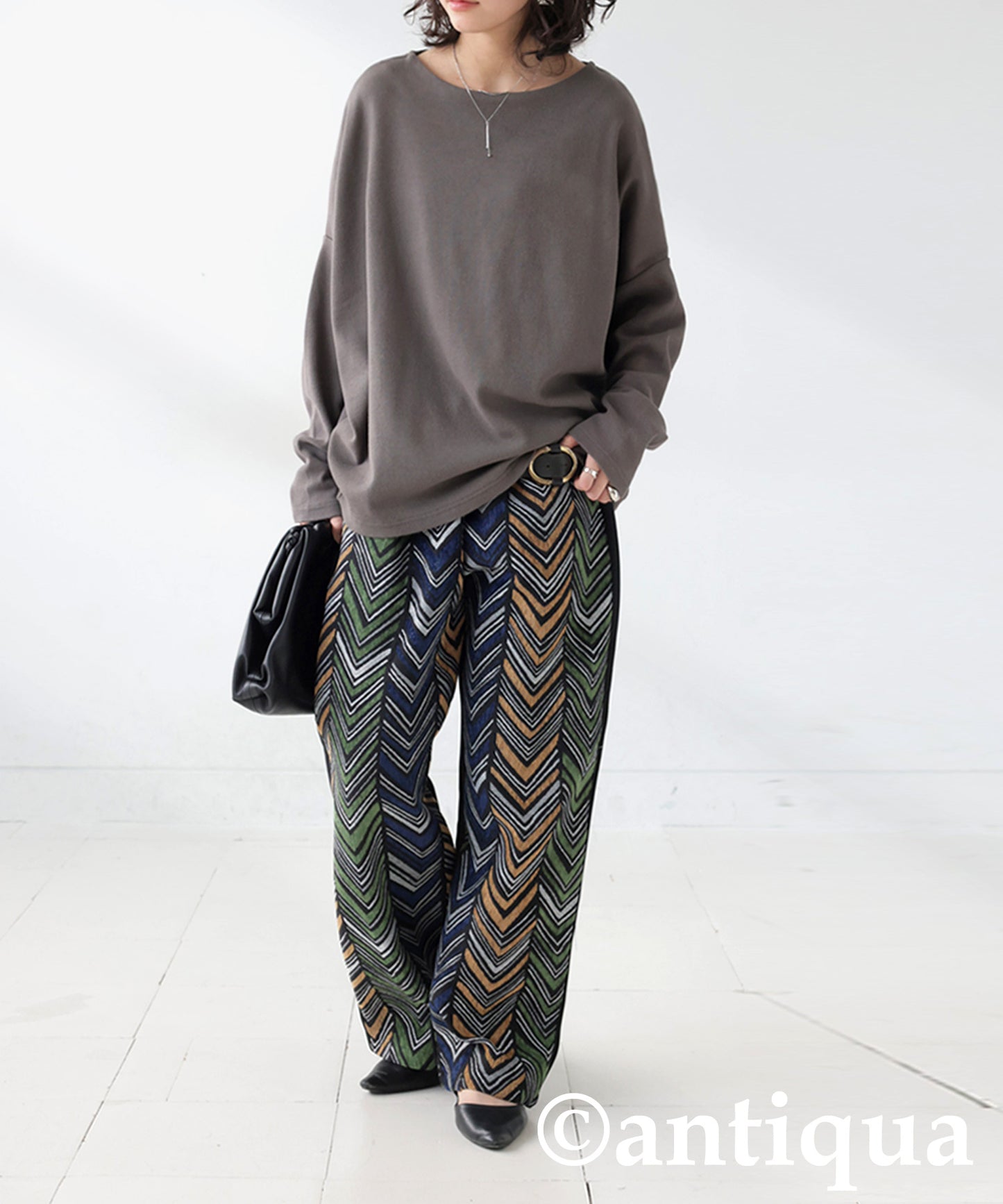 Herringbone Pattern Pants Ladies