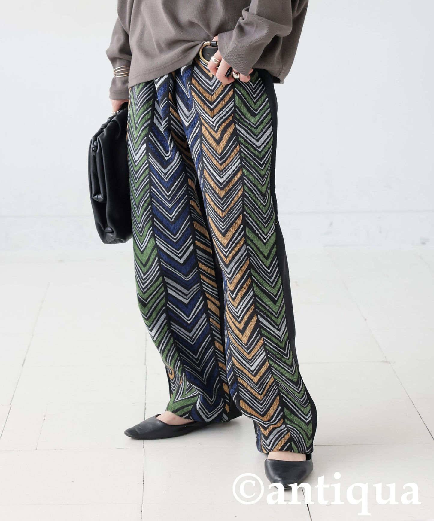 Herringbone Pattern Pants Ladies