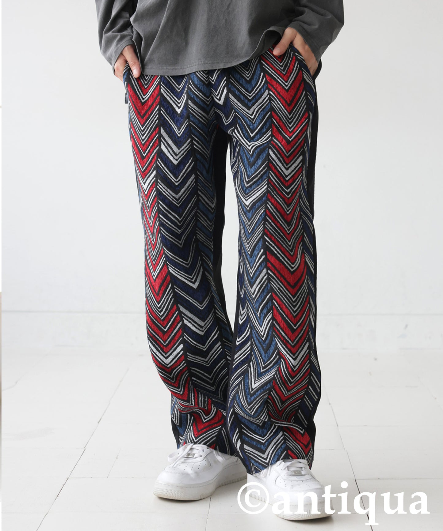 Herringbone Pattern Pants Men's