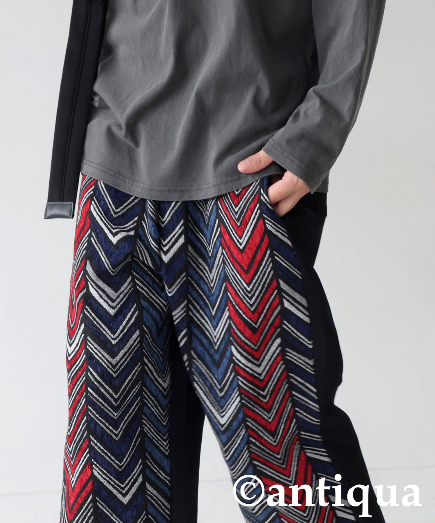 Herringbone Pattern Pants Men's