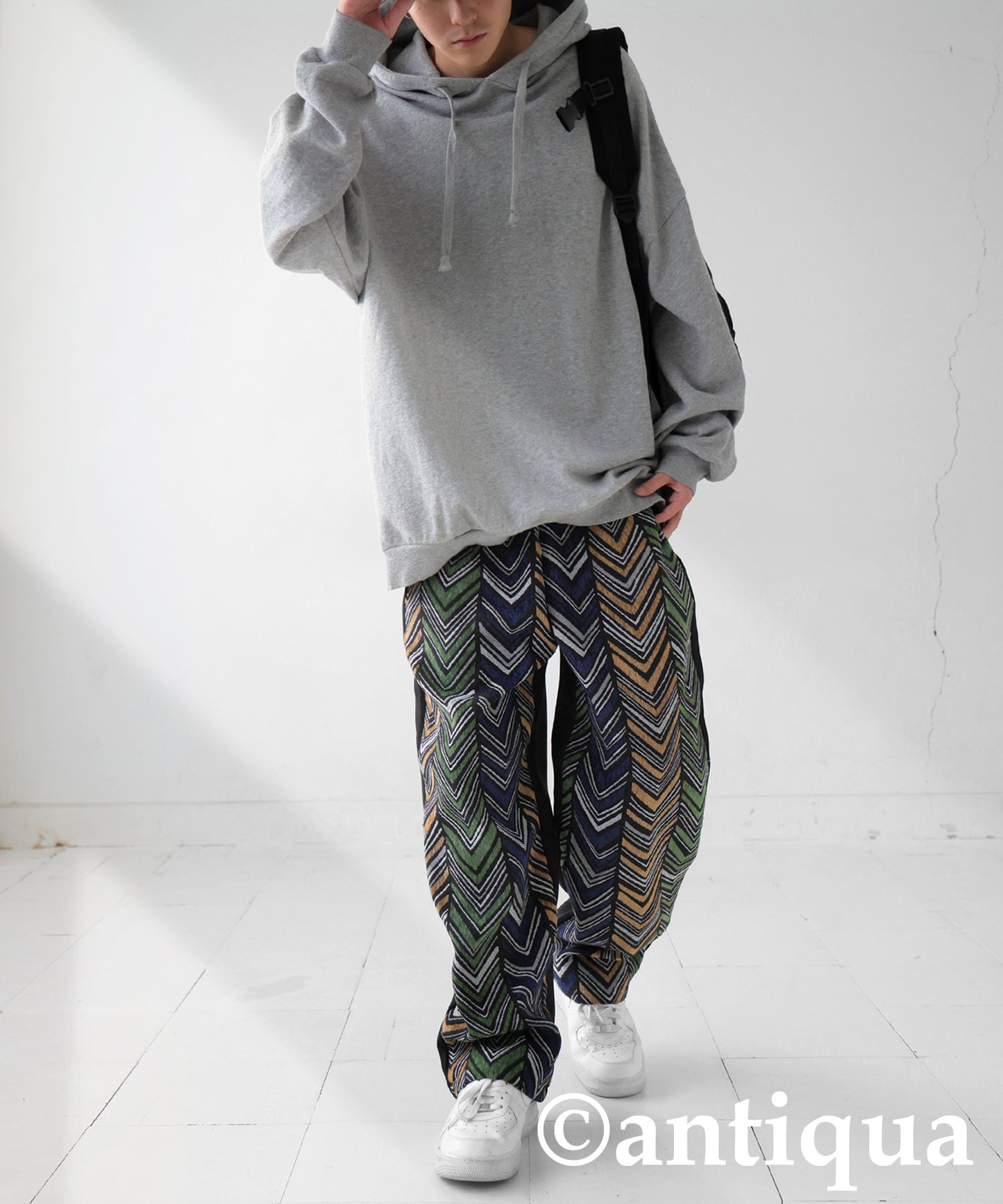 Herringbone Pattern Pants Men's