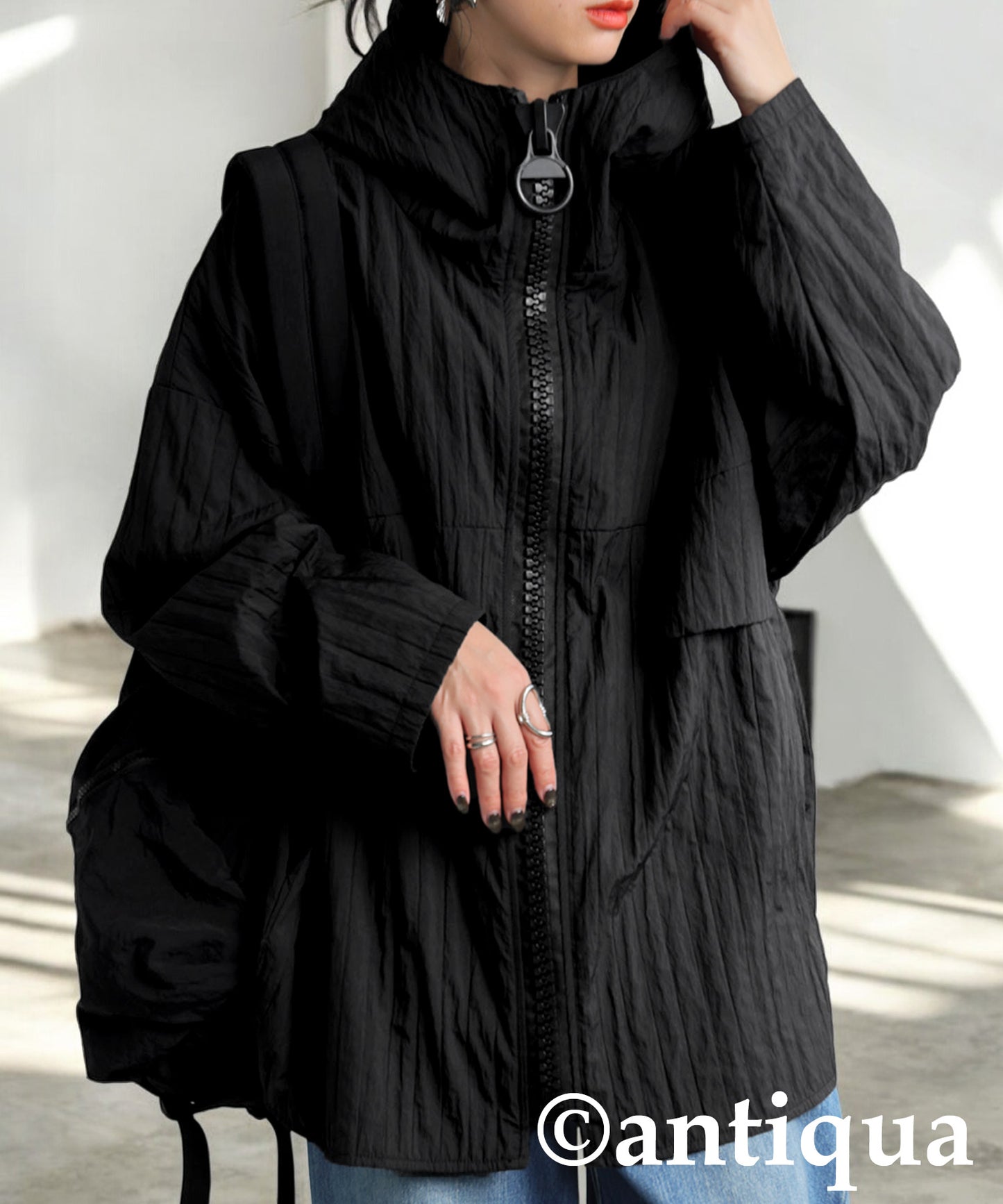 Striped Wrinkle Jacket Ladies