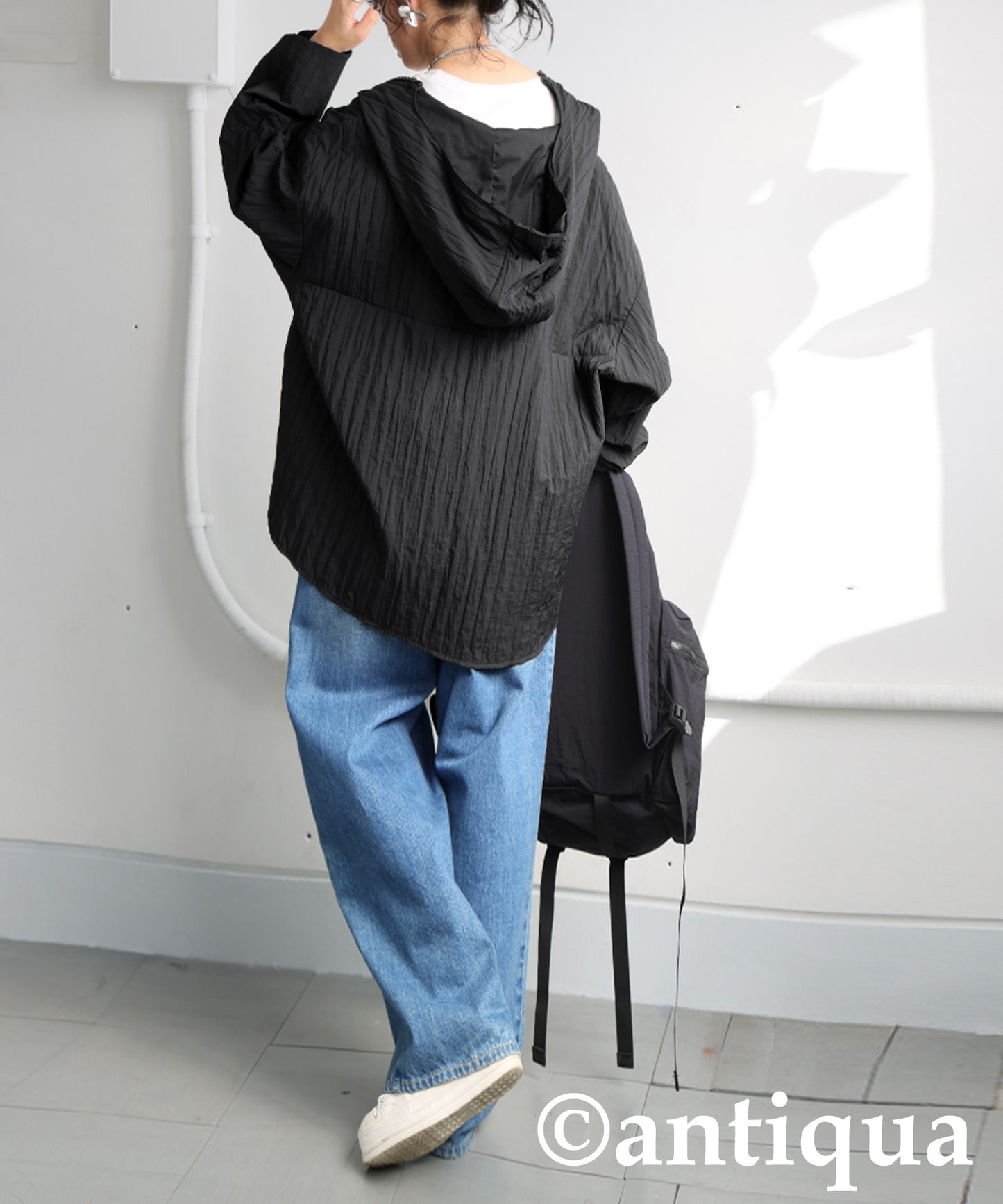 Striped Wrinkle Jacket Ladies