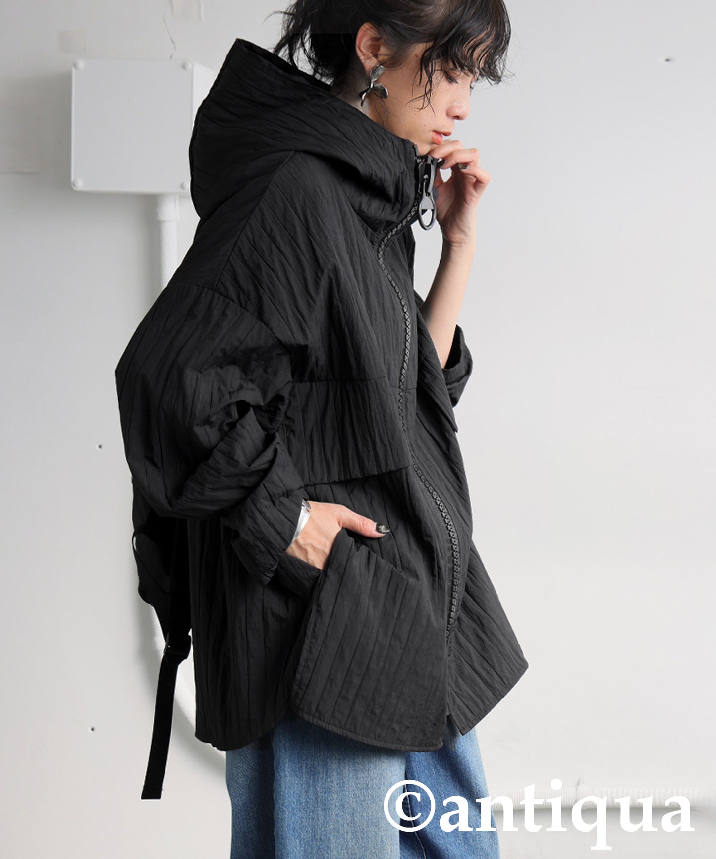 Striped Wrinkle Jacket Ladies