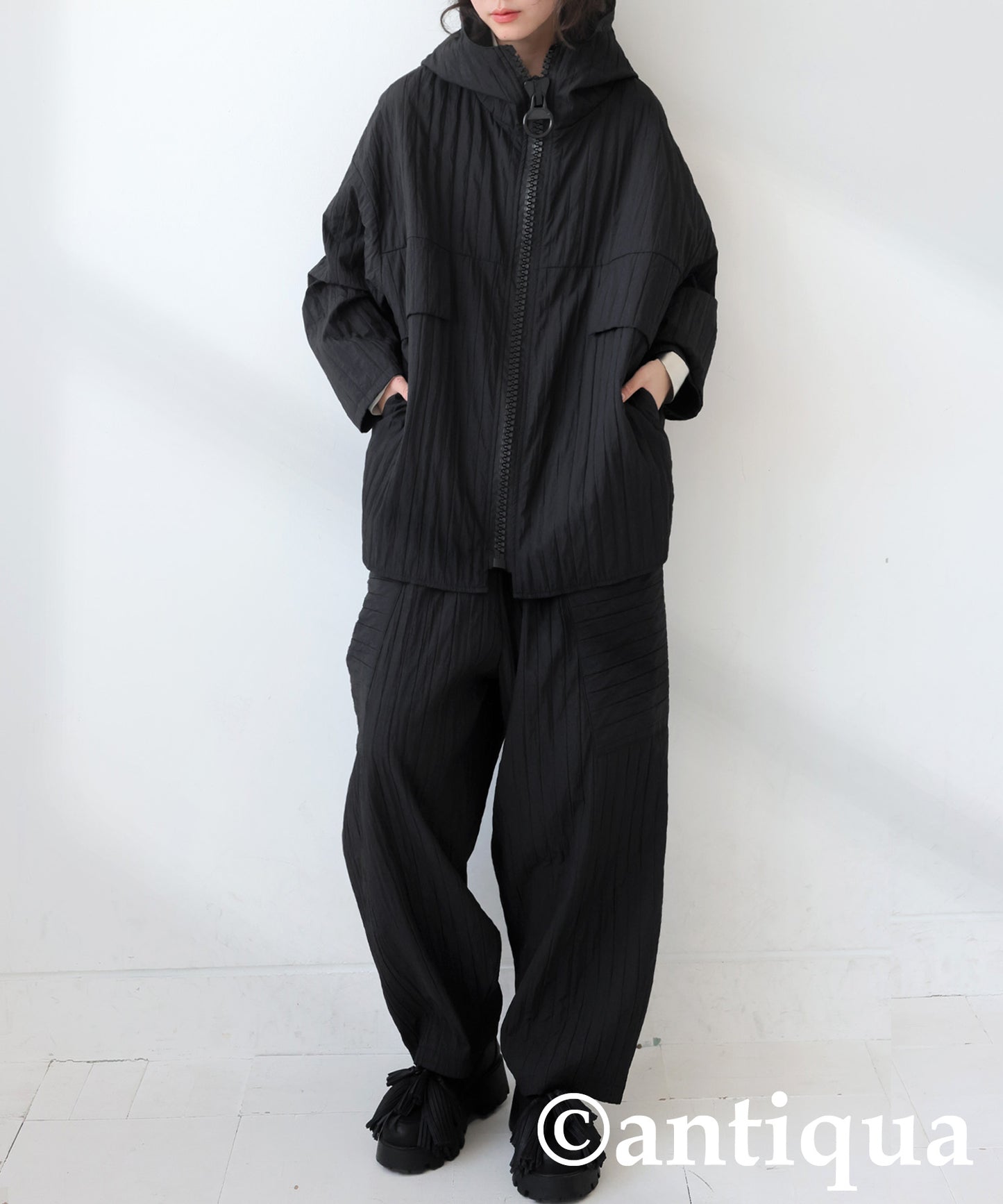 Striped Wrinkle Jacket Ladies