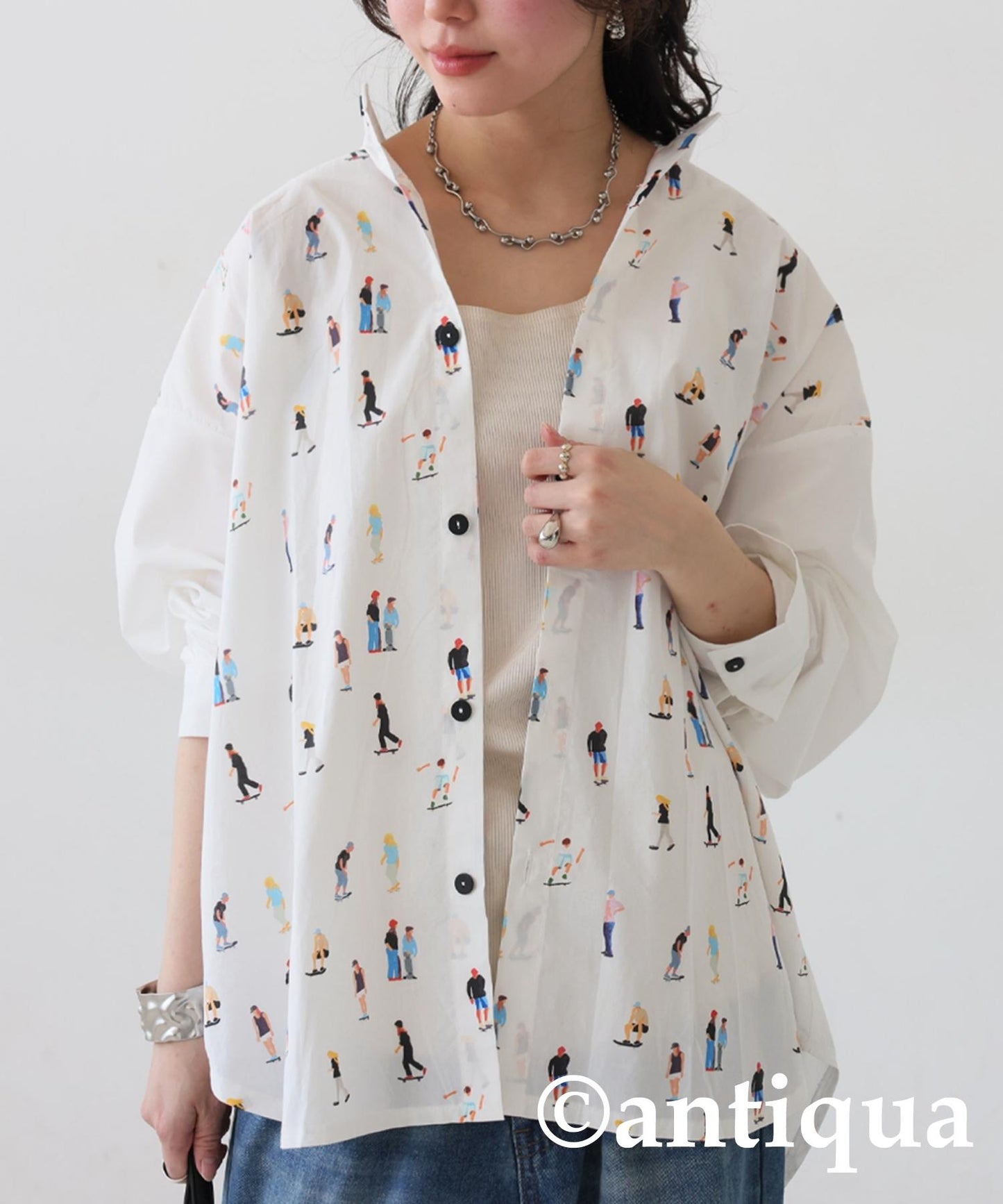 Ladies Human Pattern Shirt