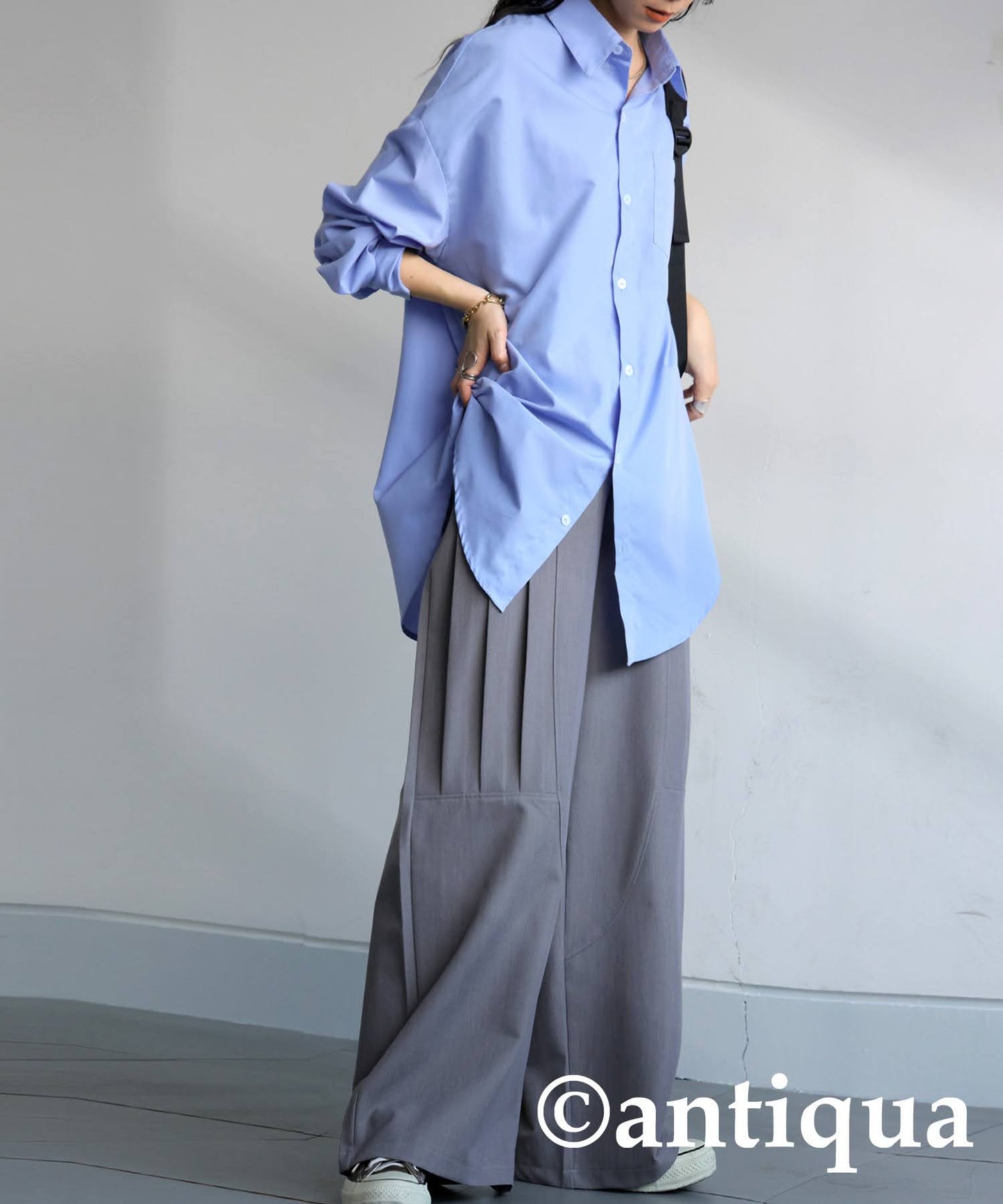 Ladies Side Pleated Pants