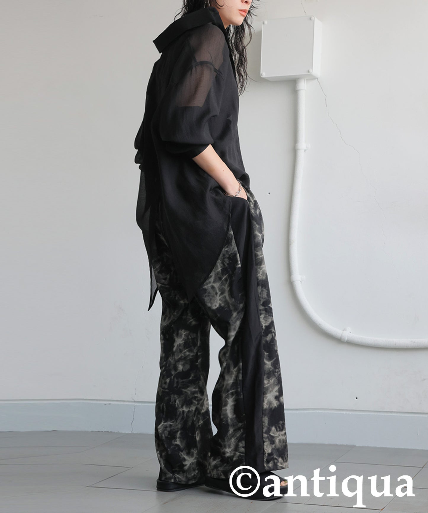 Ladies Nuance Pattern Nylon Pants