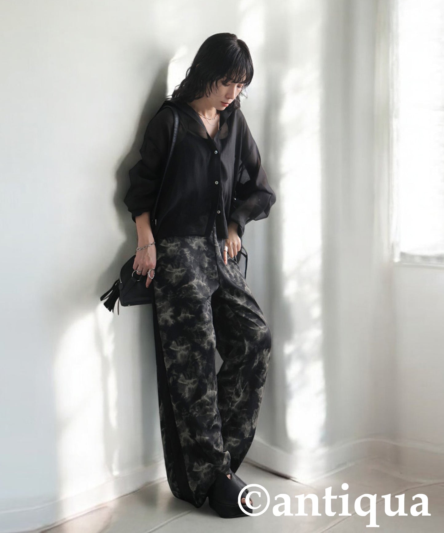 Ladies Nuance Pattern Nylon Pants