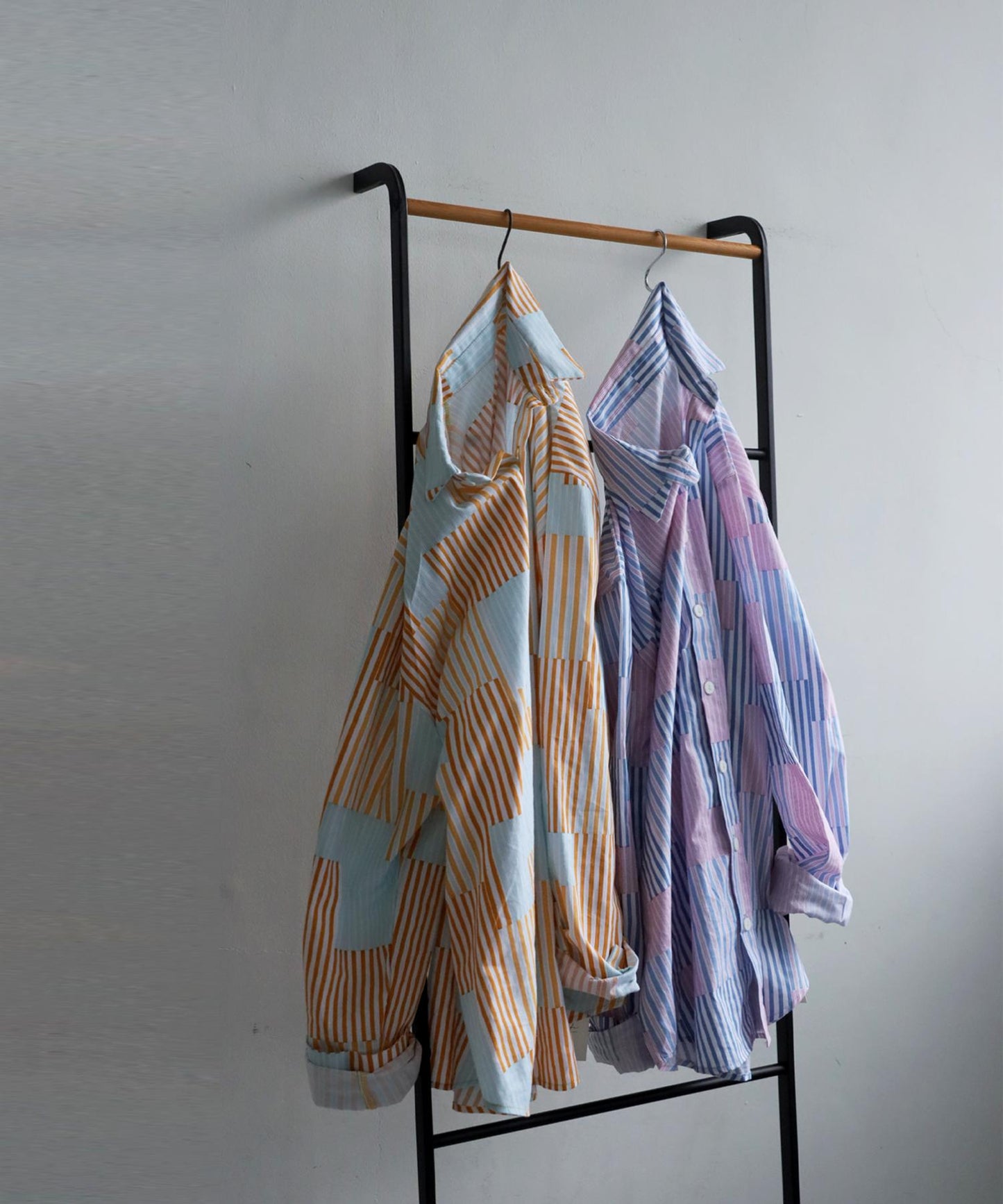 Ladies Striped Patchwork Shirt