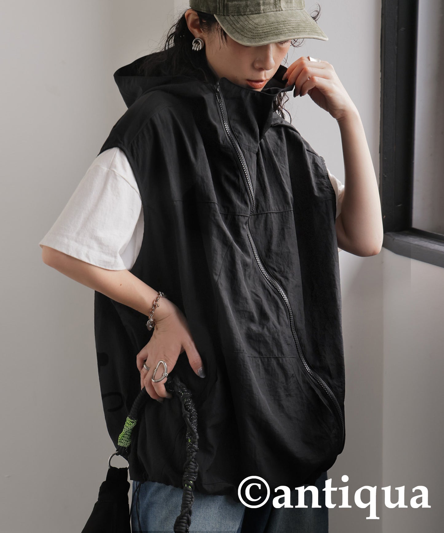 Ladies Asymmetric Zip Vest