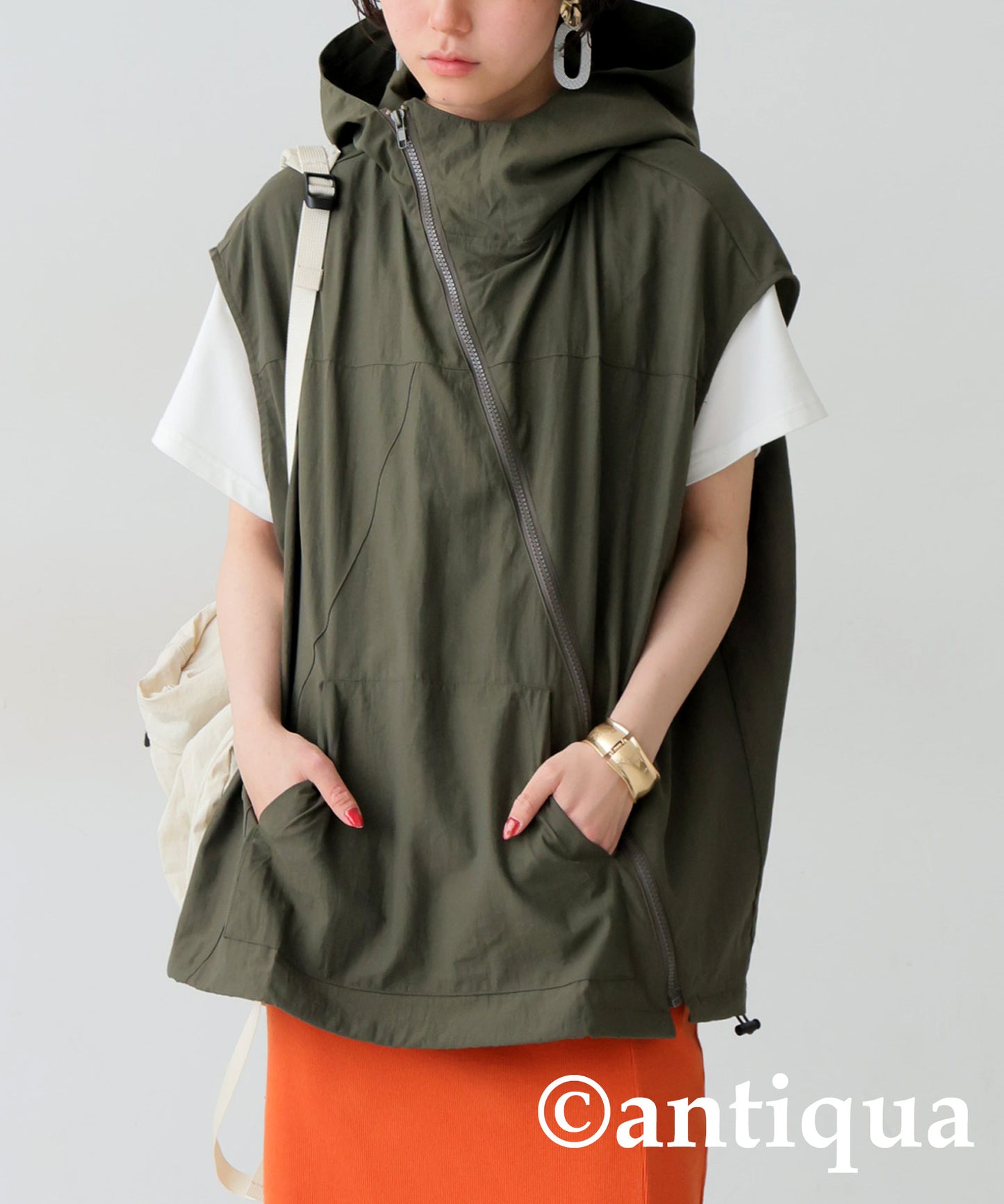 Ladies Asymmetric Zip Vest