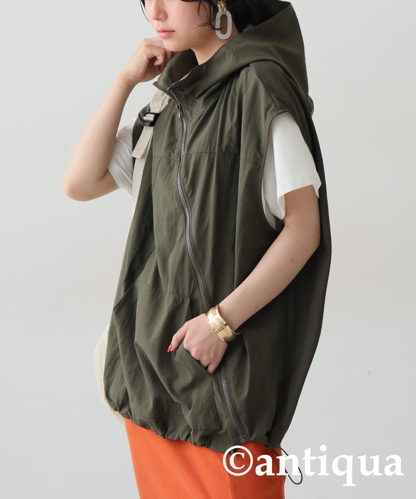 Ladies Asymmetric Zip Vest