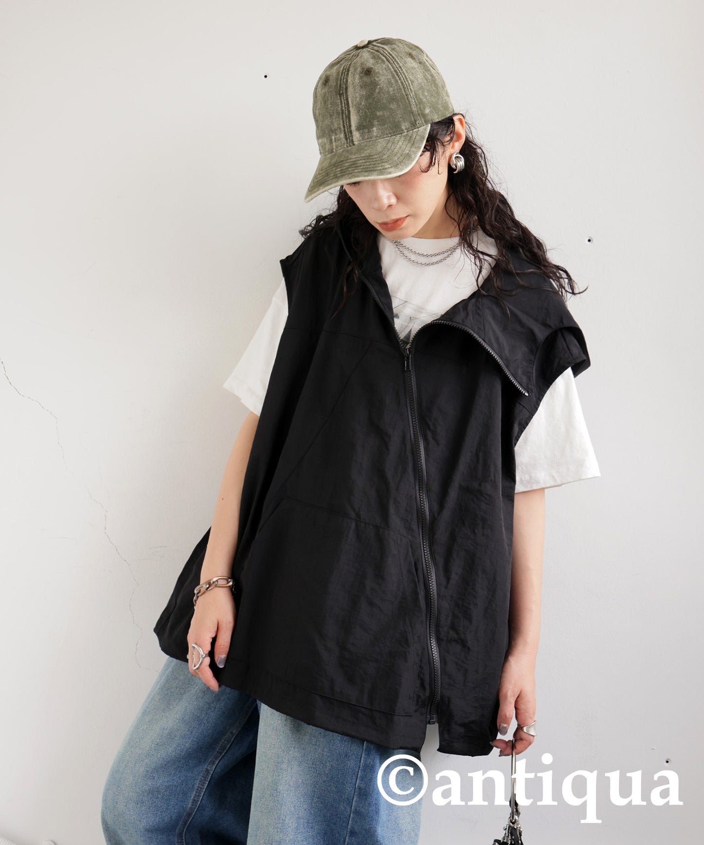 Ladies Asymmetric Zip Vest