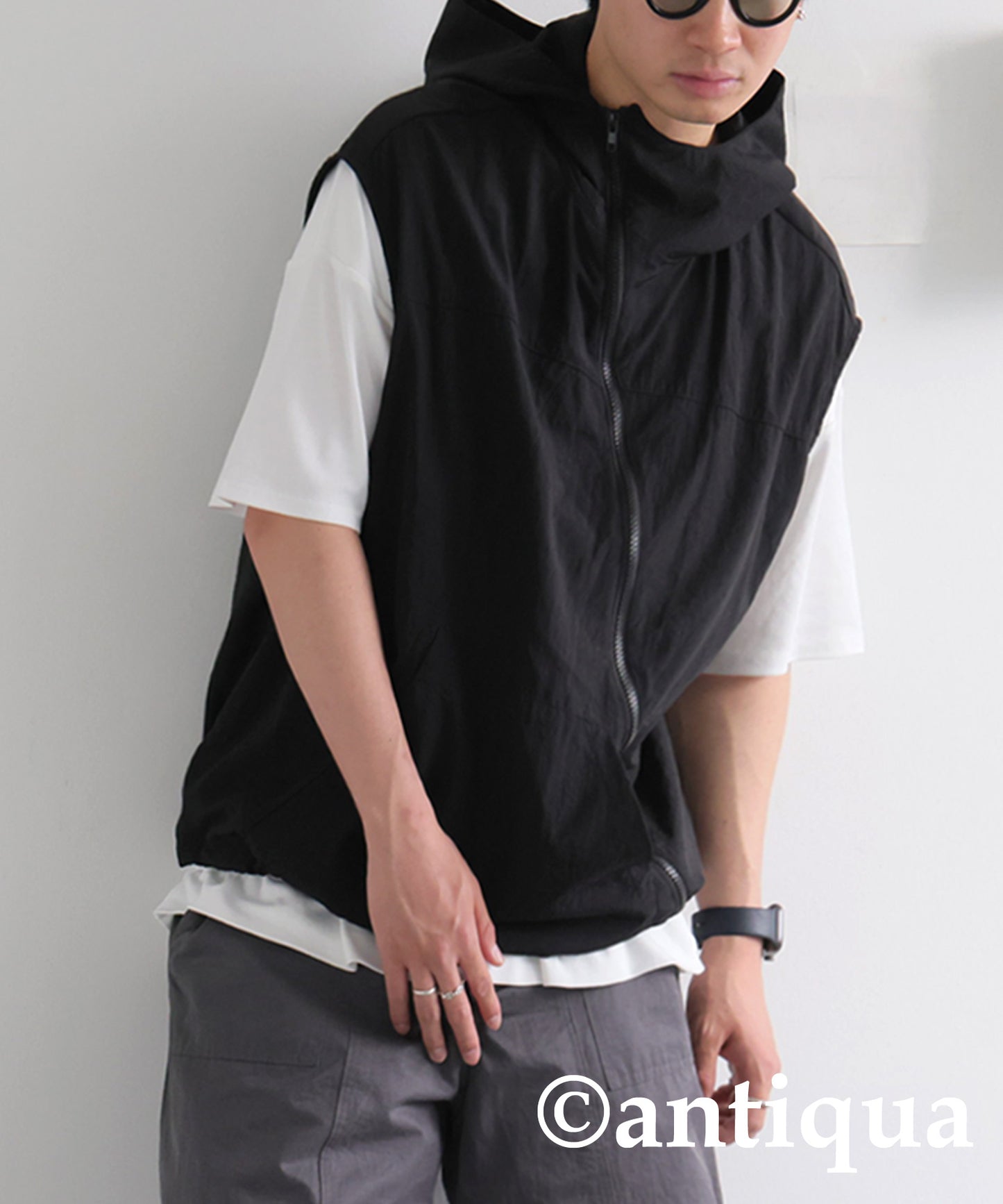 Men's Asymmetric Zip Vest