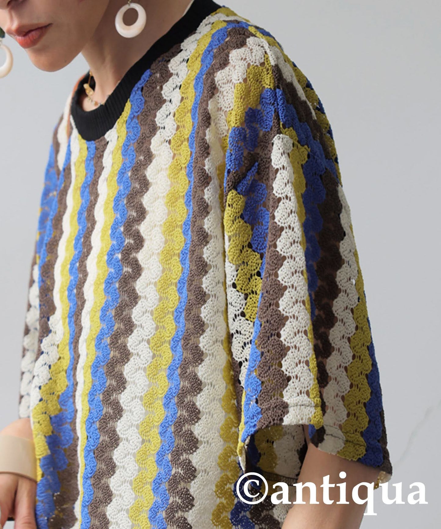 Ladies Lace Knit T-Shirt