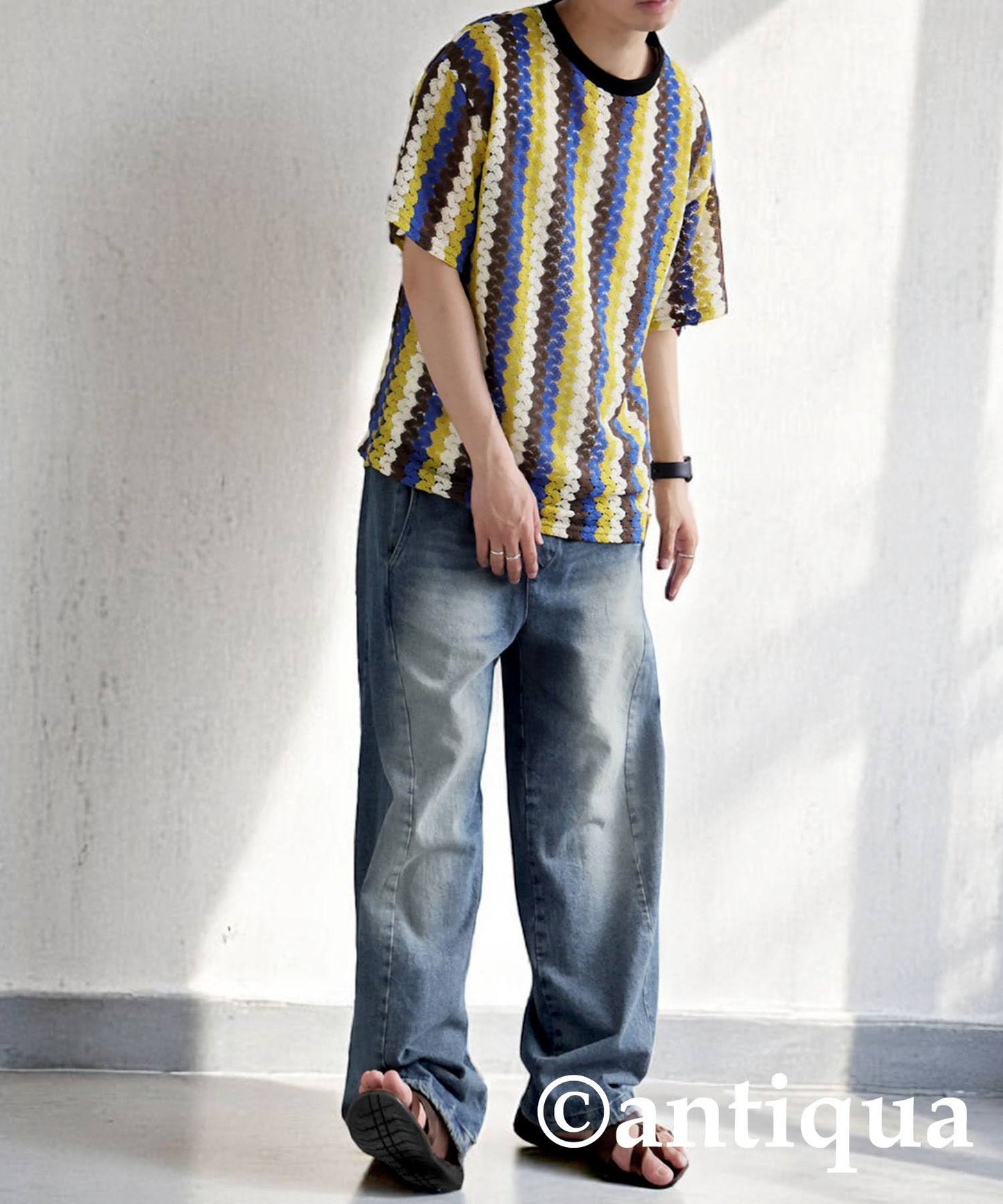 Men's Lace Knit T-Shirt