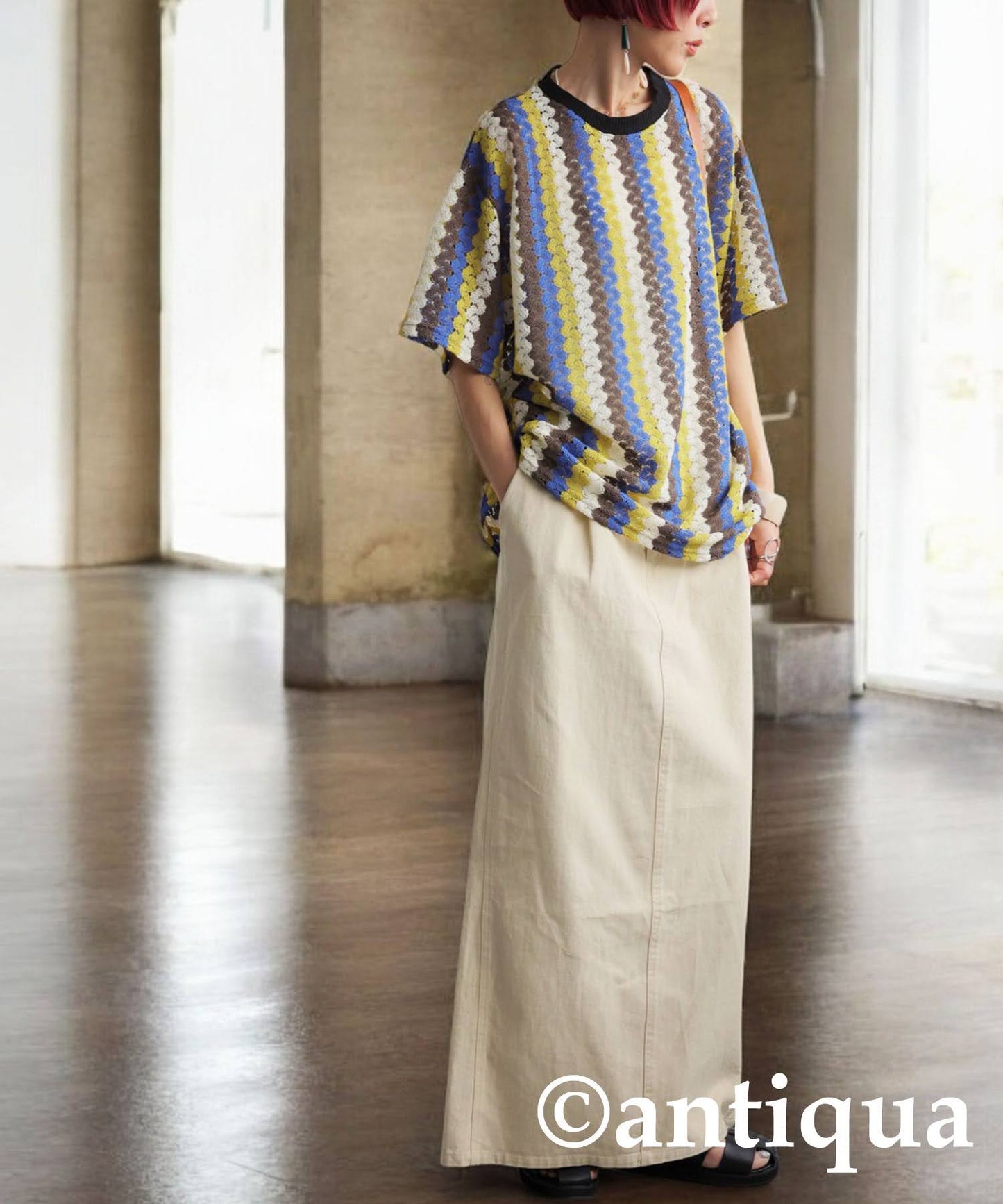 Ladies Lace Knit T-Shirt