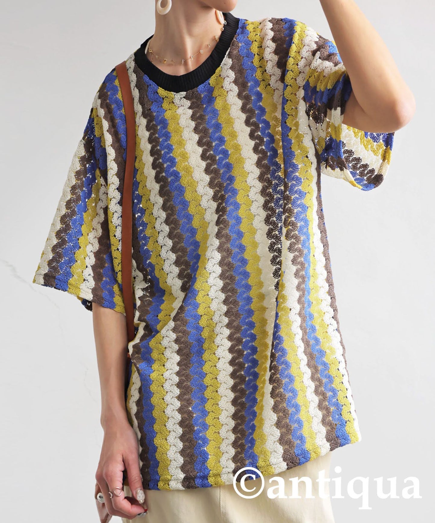 Ladies Lace Knit T-Shirt