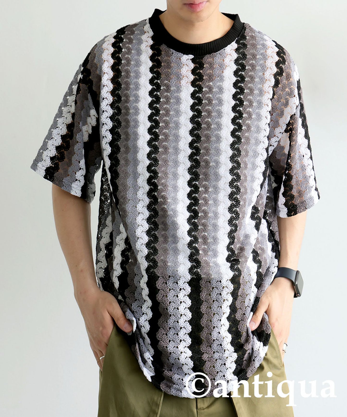 Men's Lace Knit T-Shirt