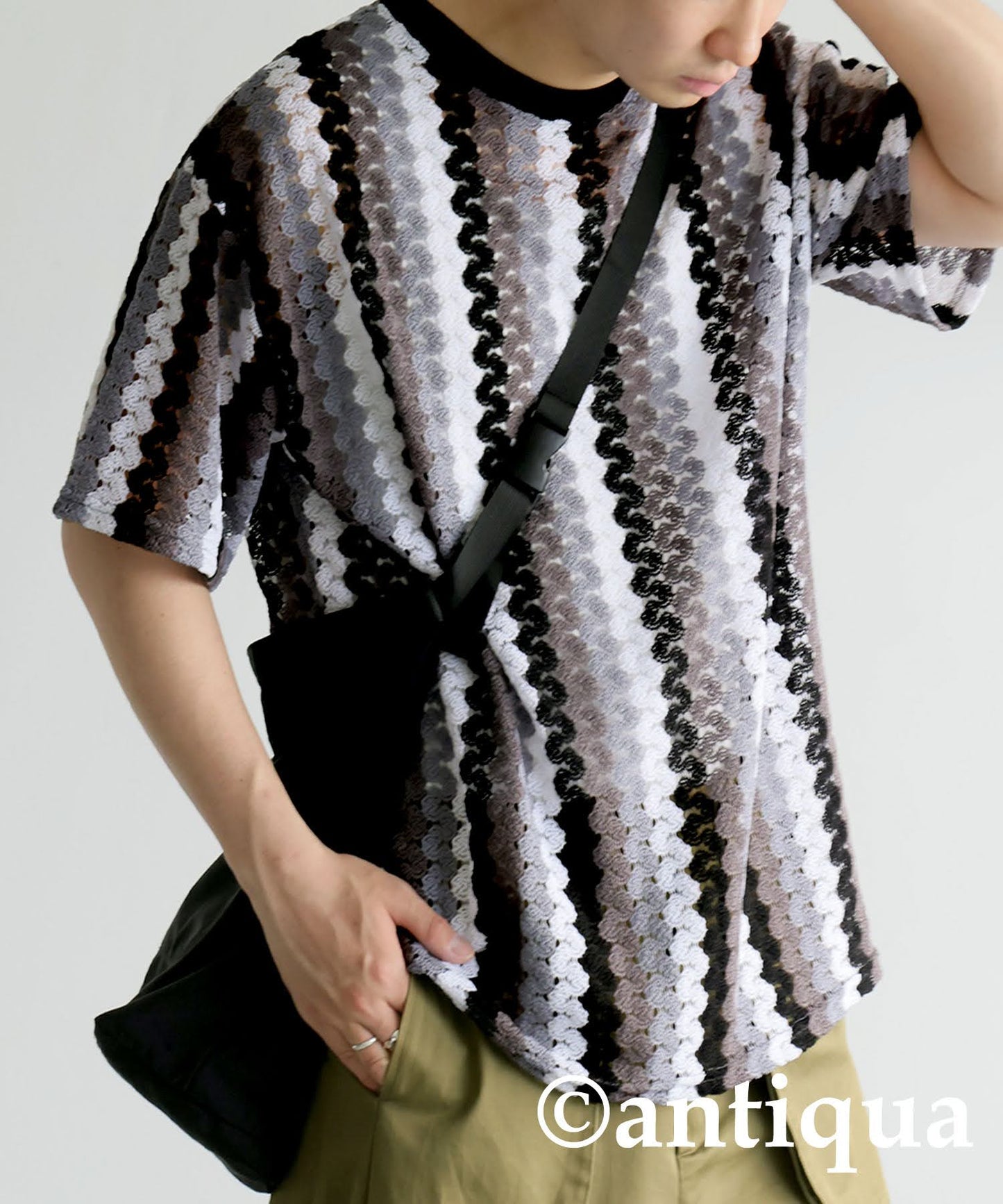 Men's Lace Knit T-Shirt
