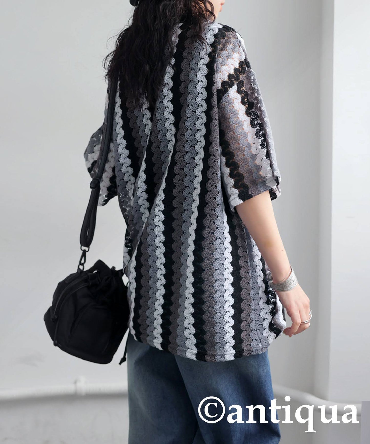 Ladies Lace Knit T-Shirt