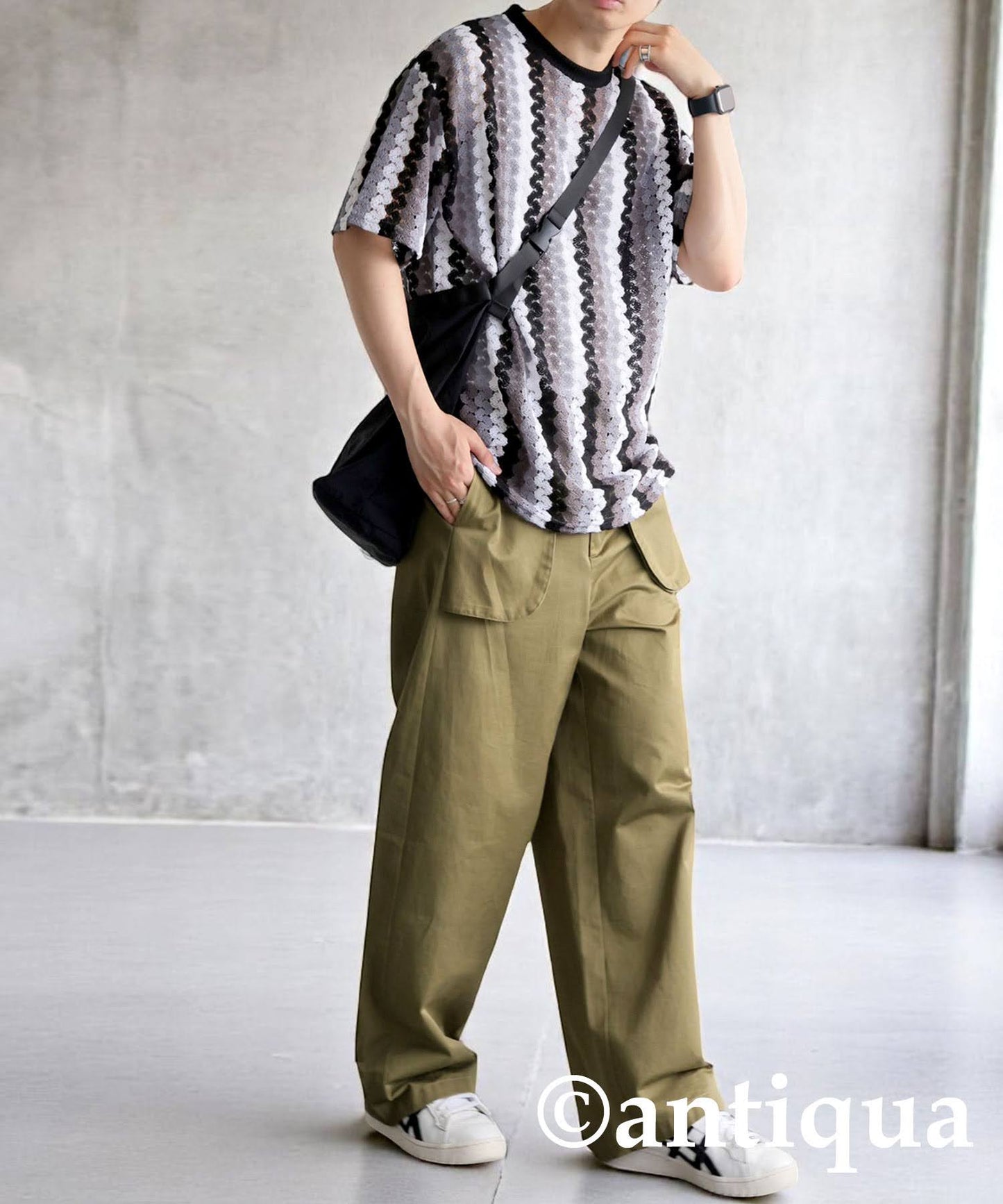 Men's Lace Knit T-Shirt