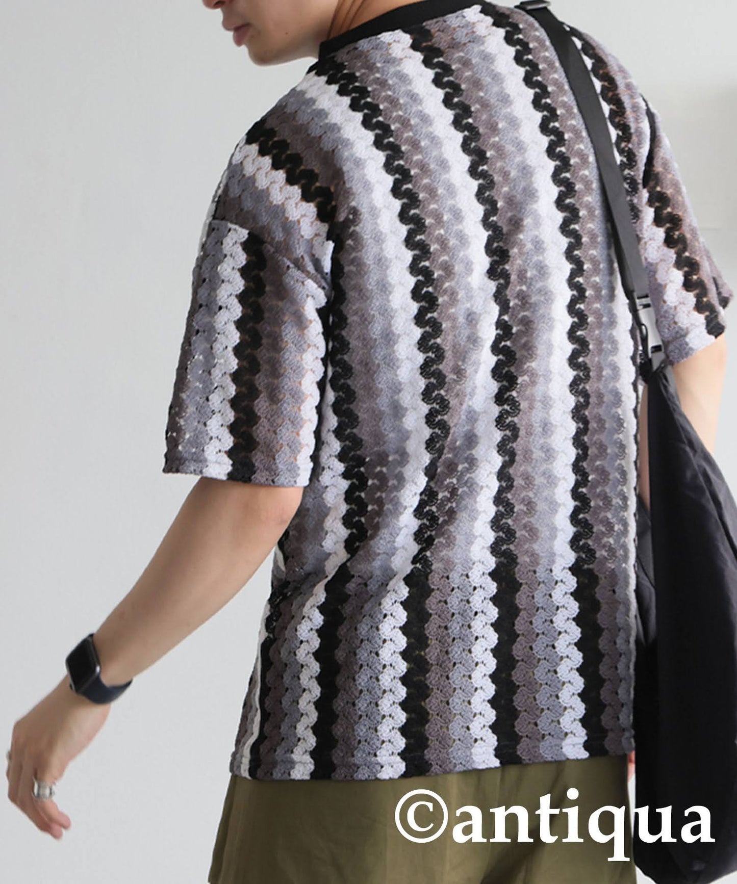 Men's Lace Knit T-Shirt