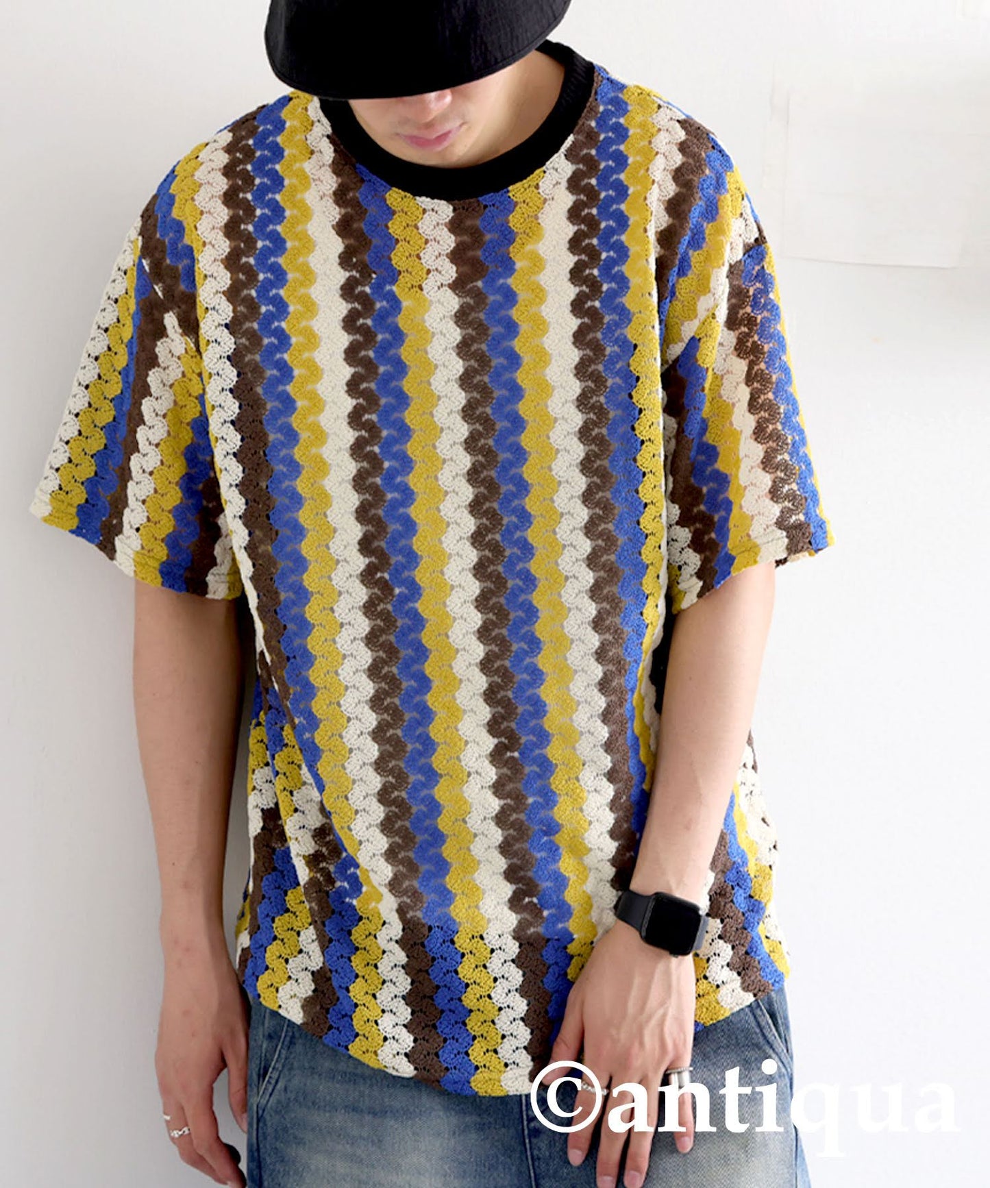 Men's Lace Knit T-Shirt