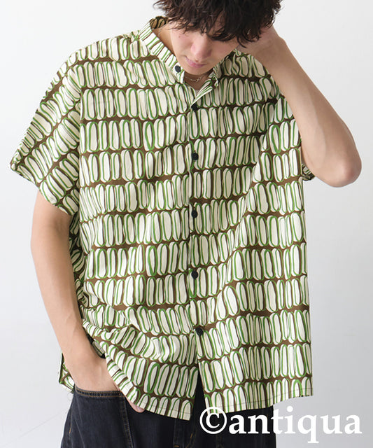 Men's Retro Print Shirt