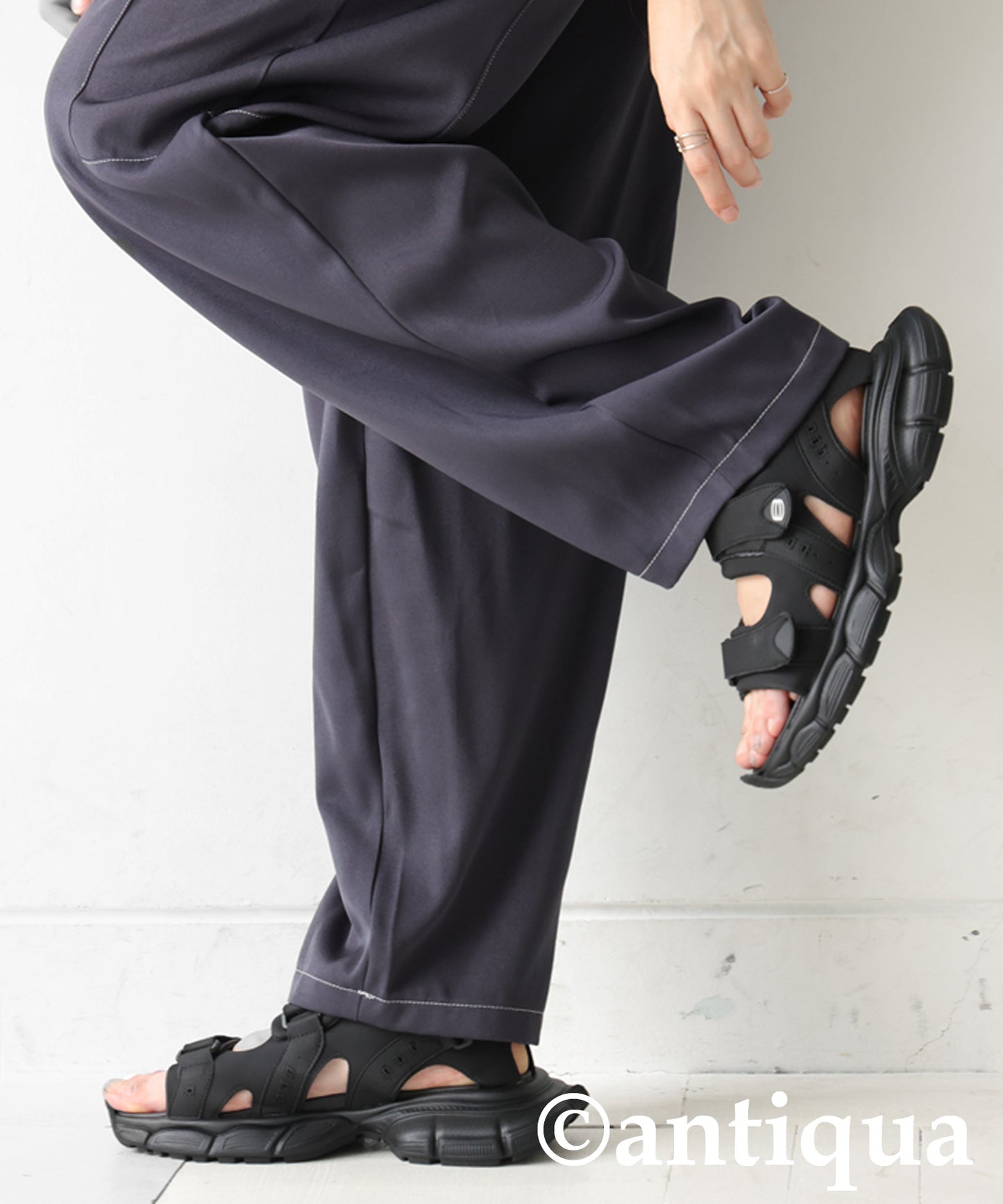 Ladies White Stitch Cargo Pants