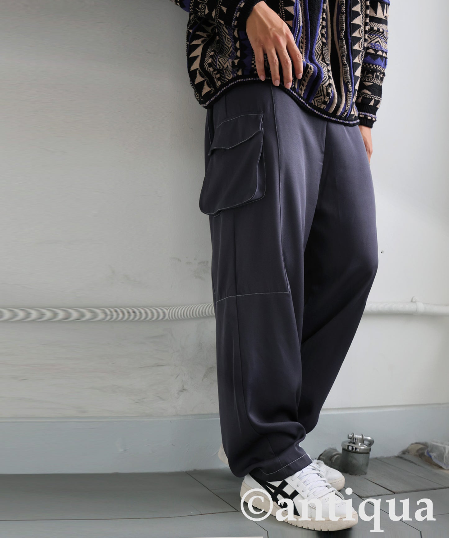 White Stitch Cargo Pants Men's