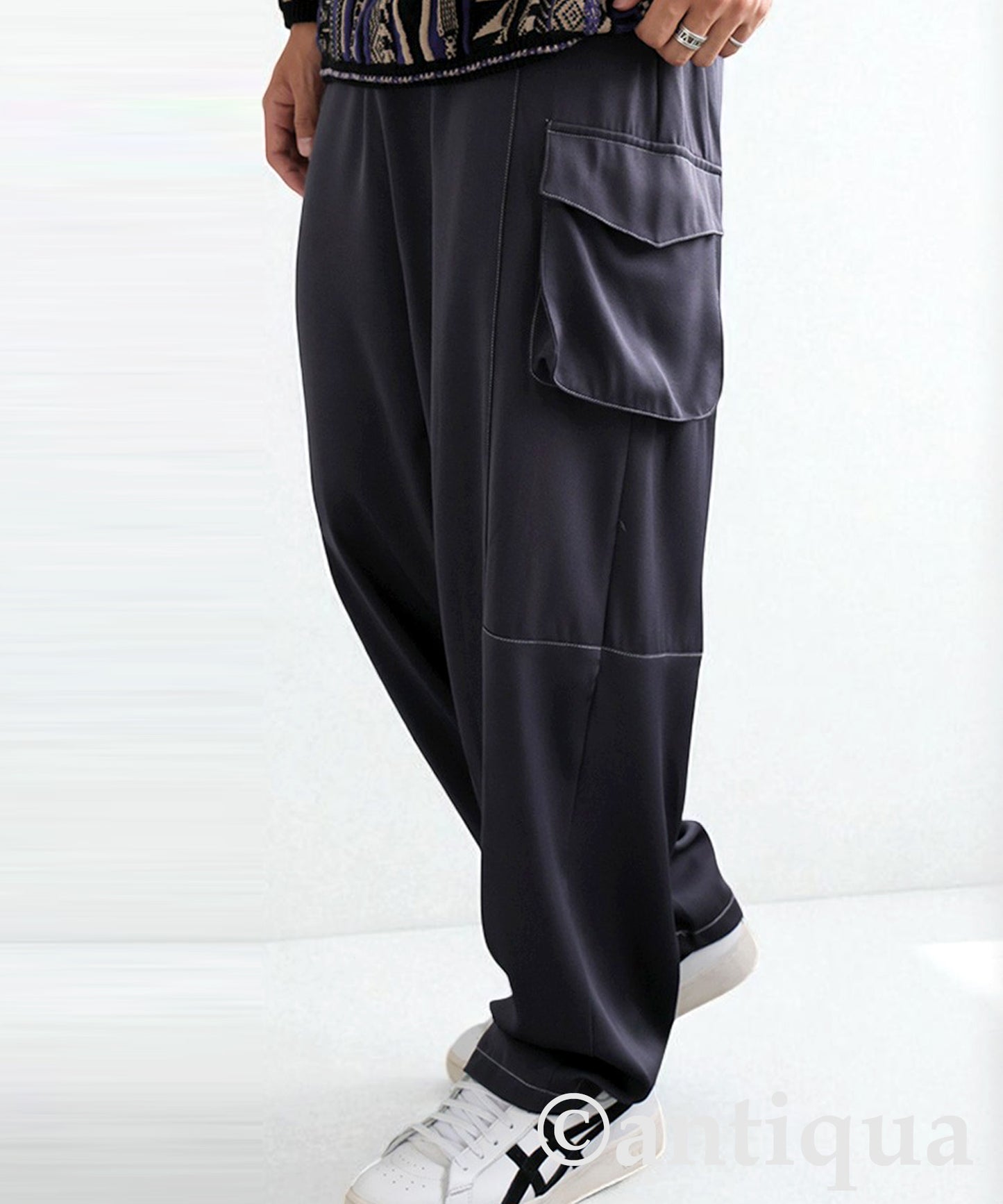 White Stitch Cargo Pants Men's