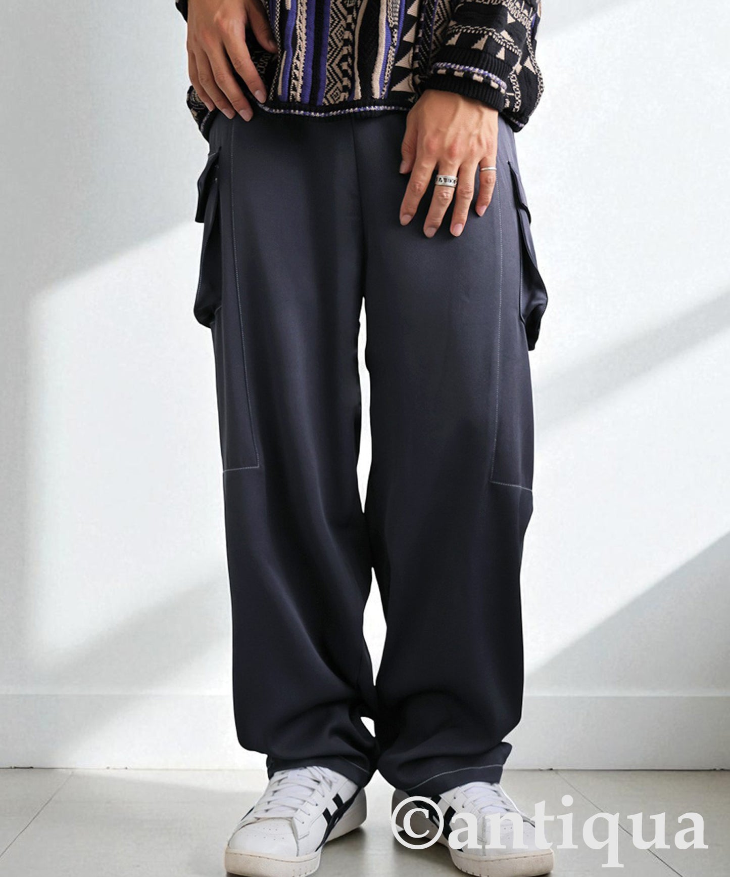White Stitch Cargo Pants Men's