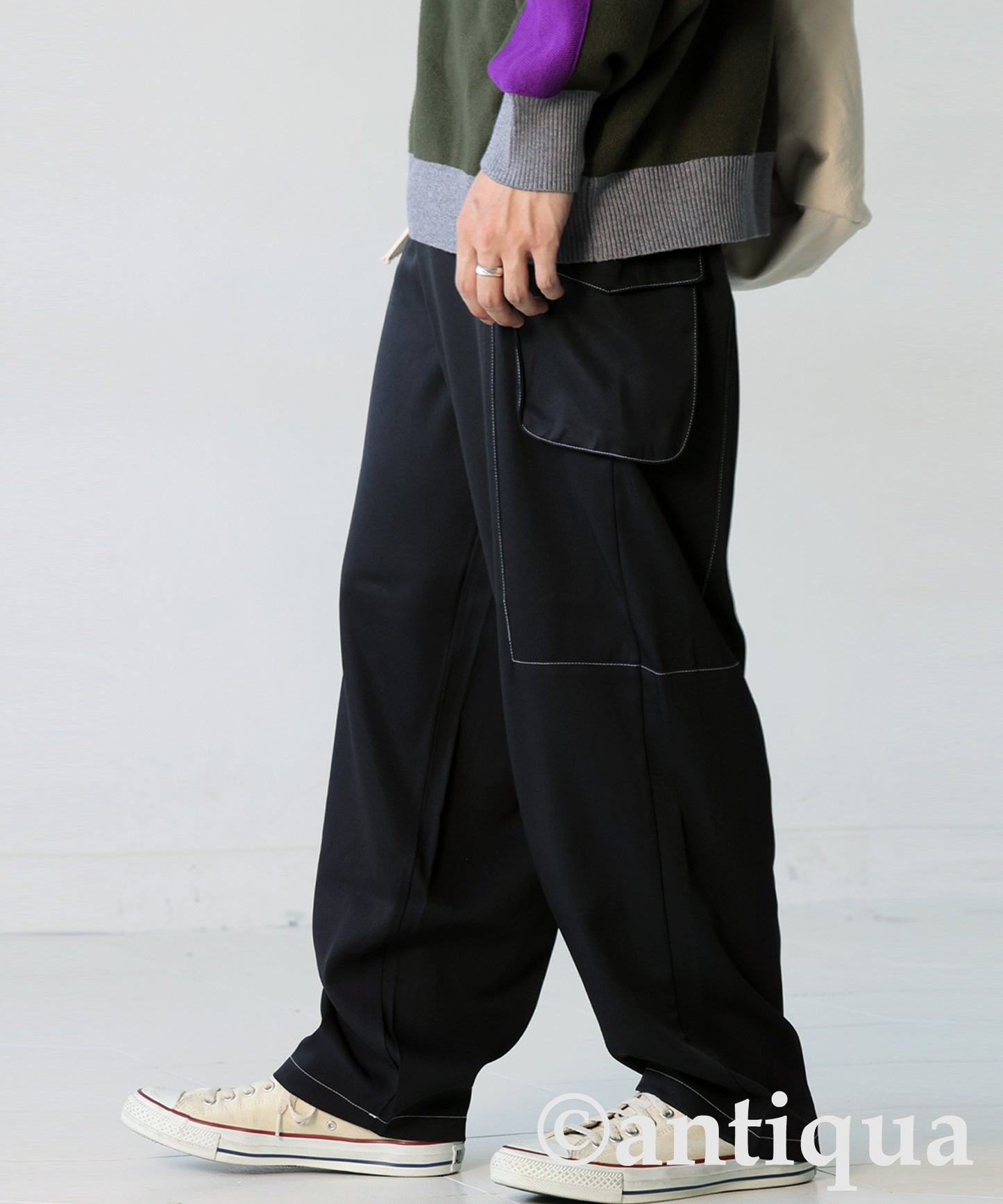 White Stitch Cargo Pants Men's
