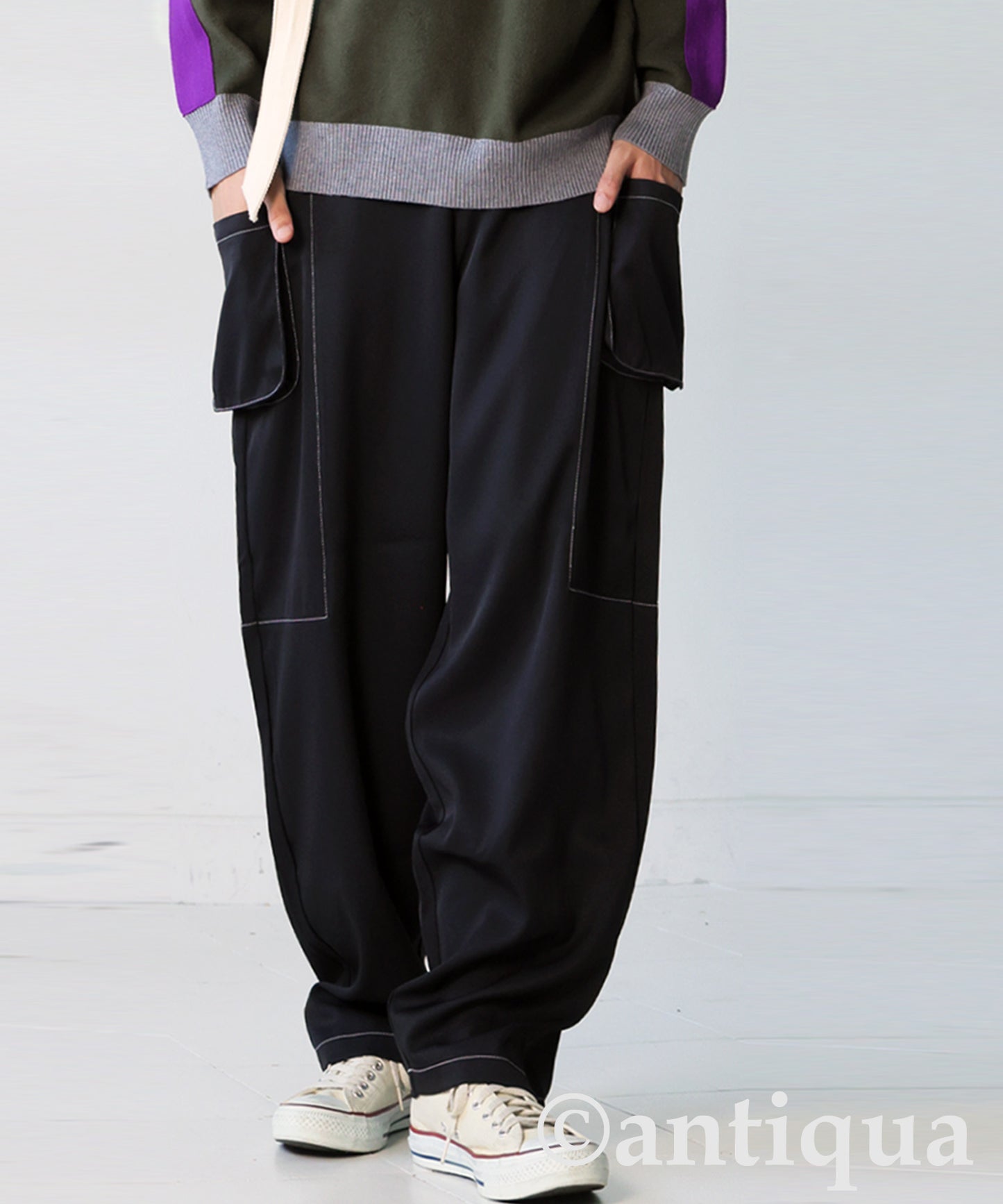 White Stitch Cargo Pants Men's