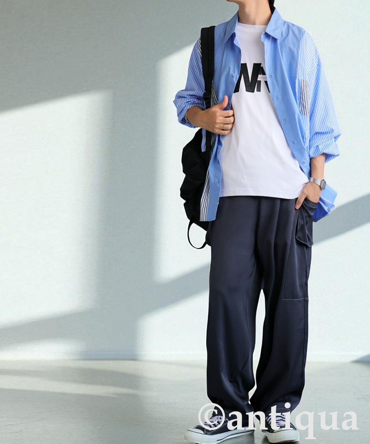 White Stitch Cargo Pants Men's