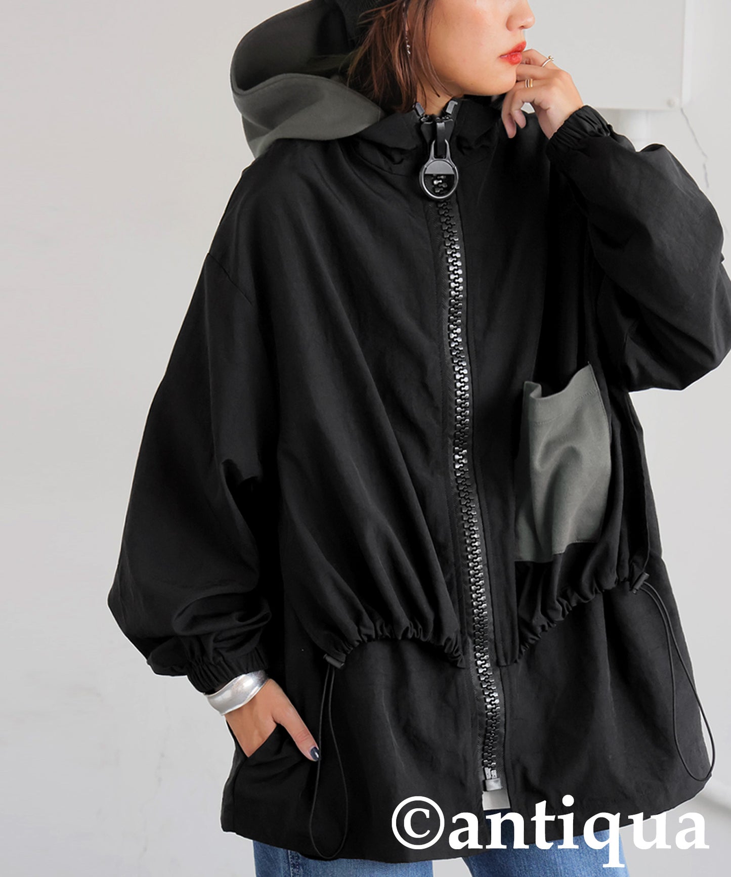 2Way Big Zipper Jacket Ladies