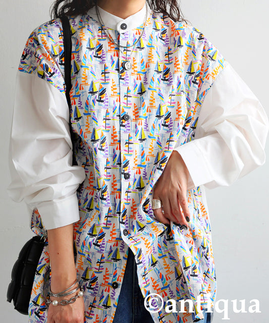Ladies Yacht Print Shirt