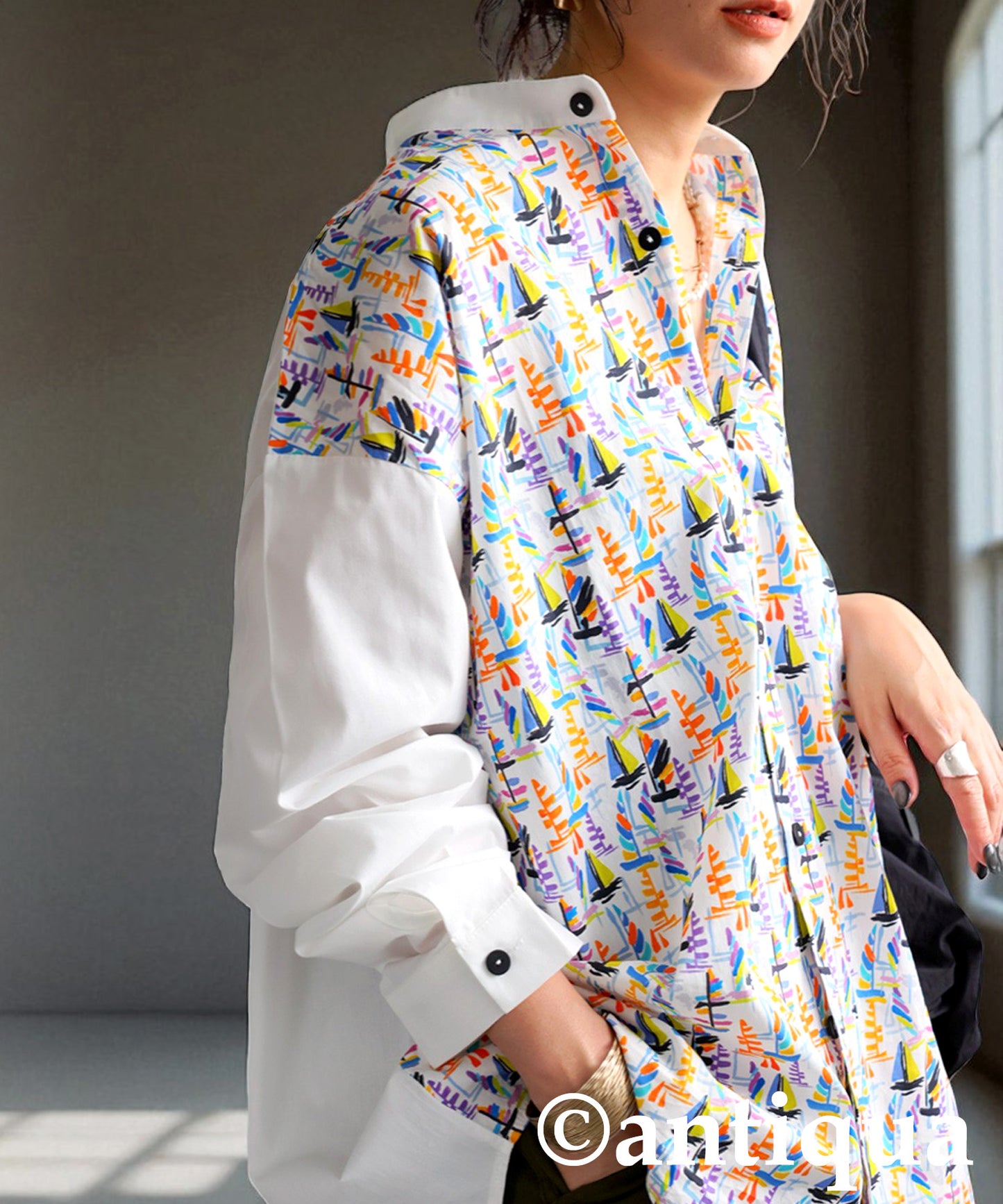 Ladies Yacht Print Shirt