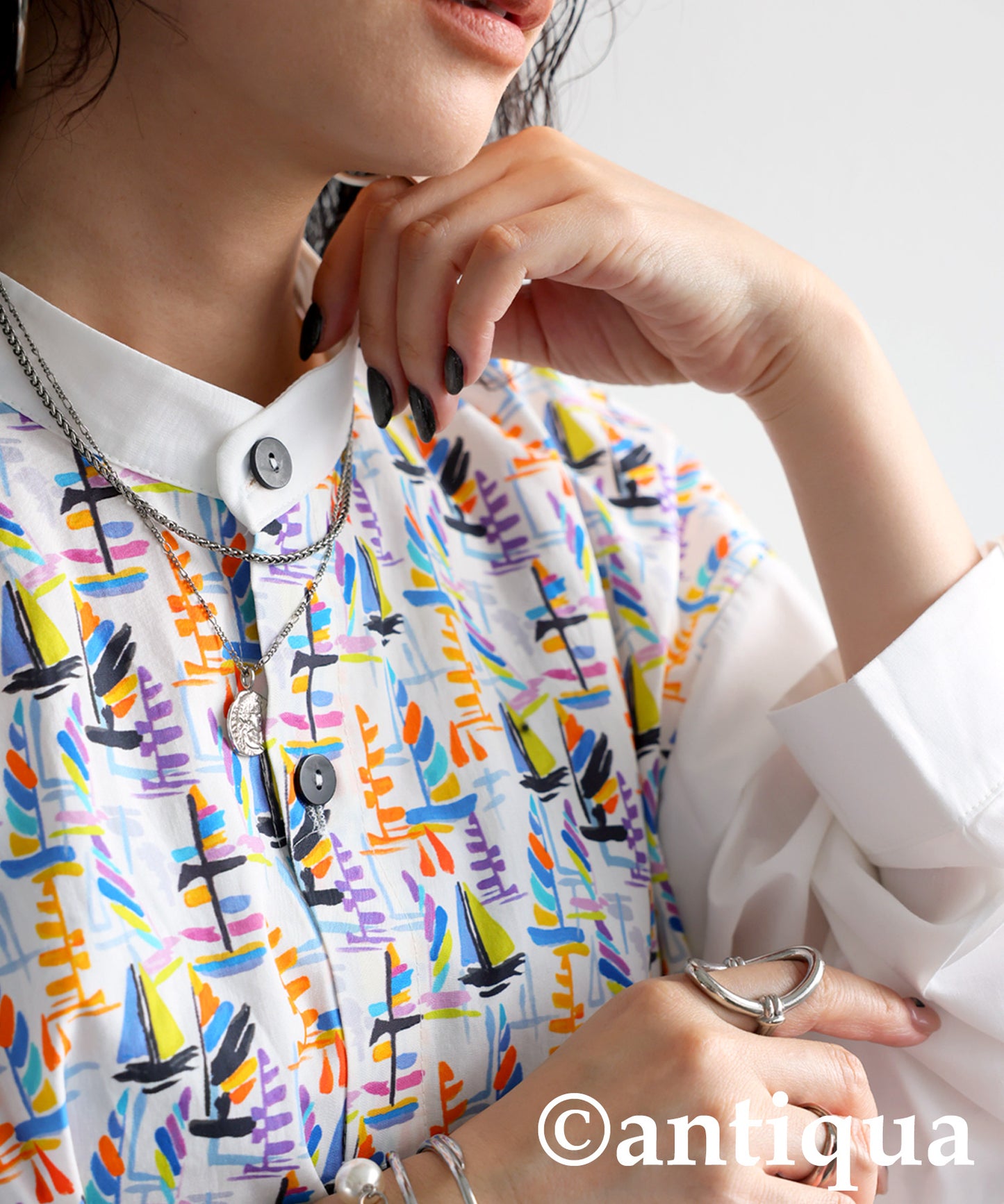 Ladies Yacht Print Shirt