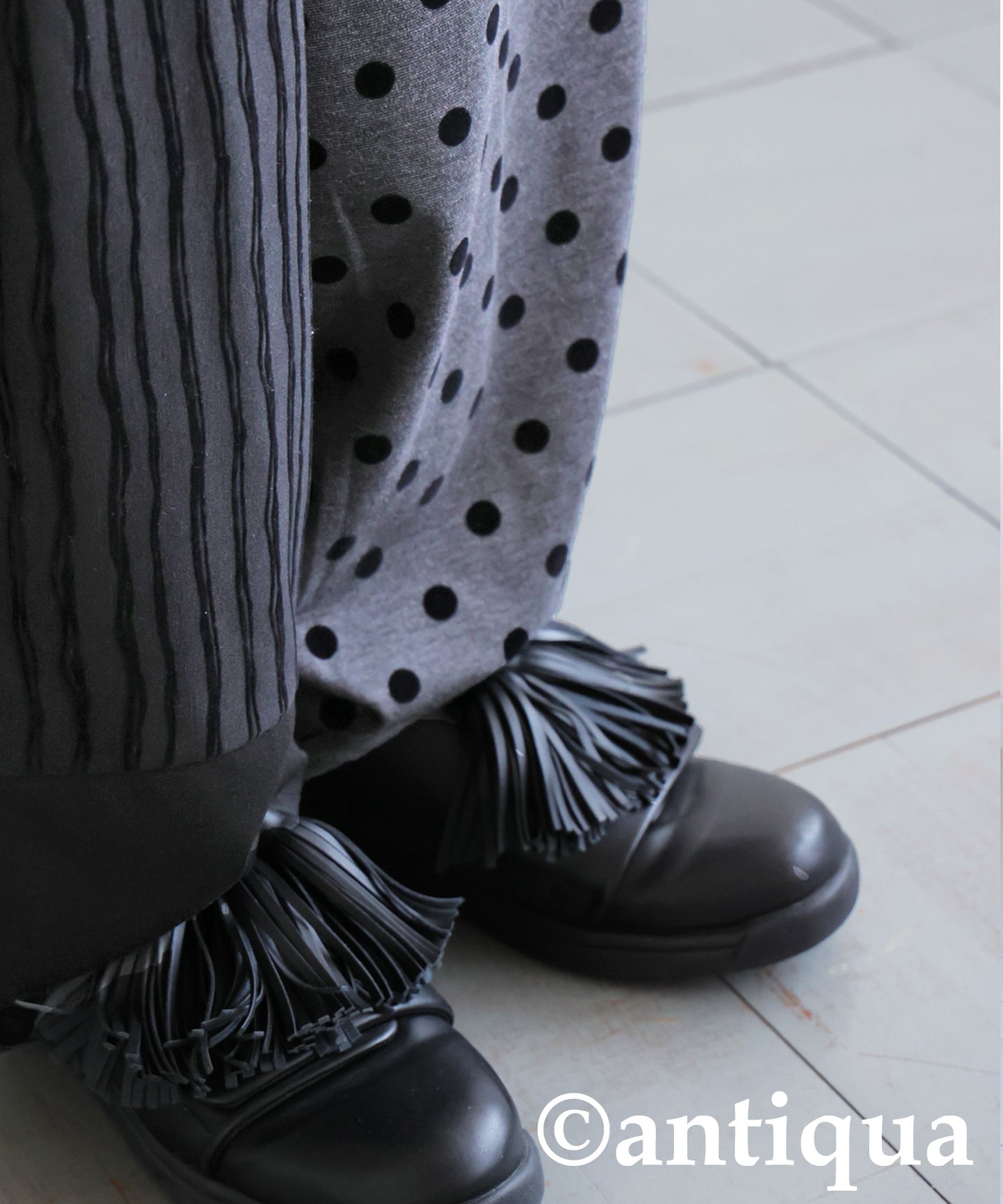 Dot And Stripe Wide Pants Men's