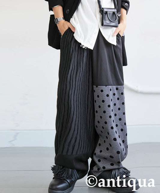 Dot And Stripe Wide Pants Men's